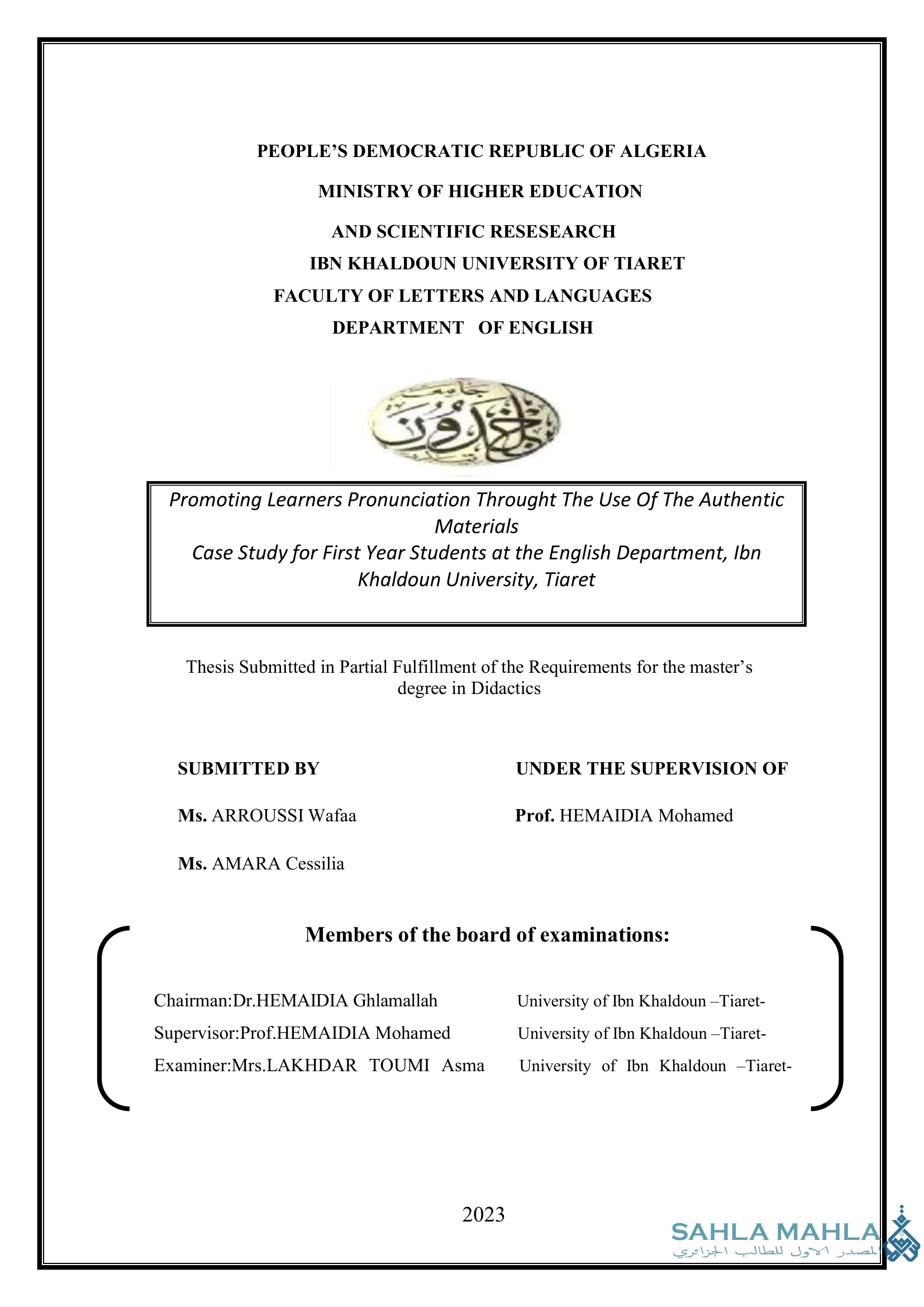 Promoting Learners Pronunciation Throught The Use Of The Authentic Materials