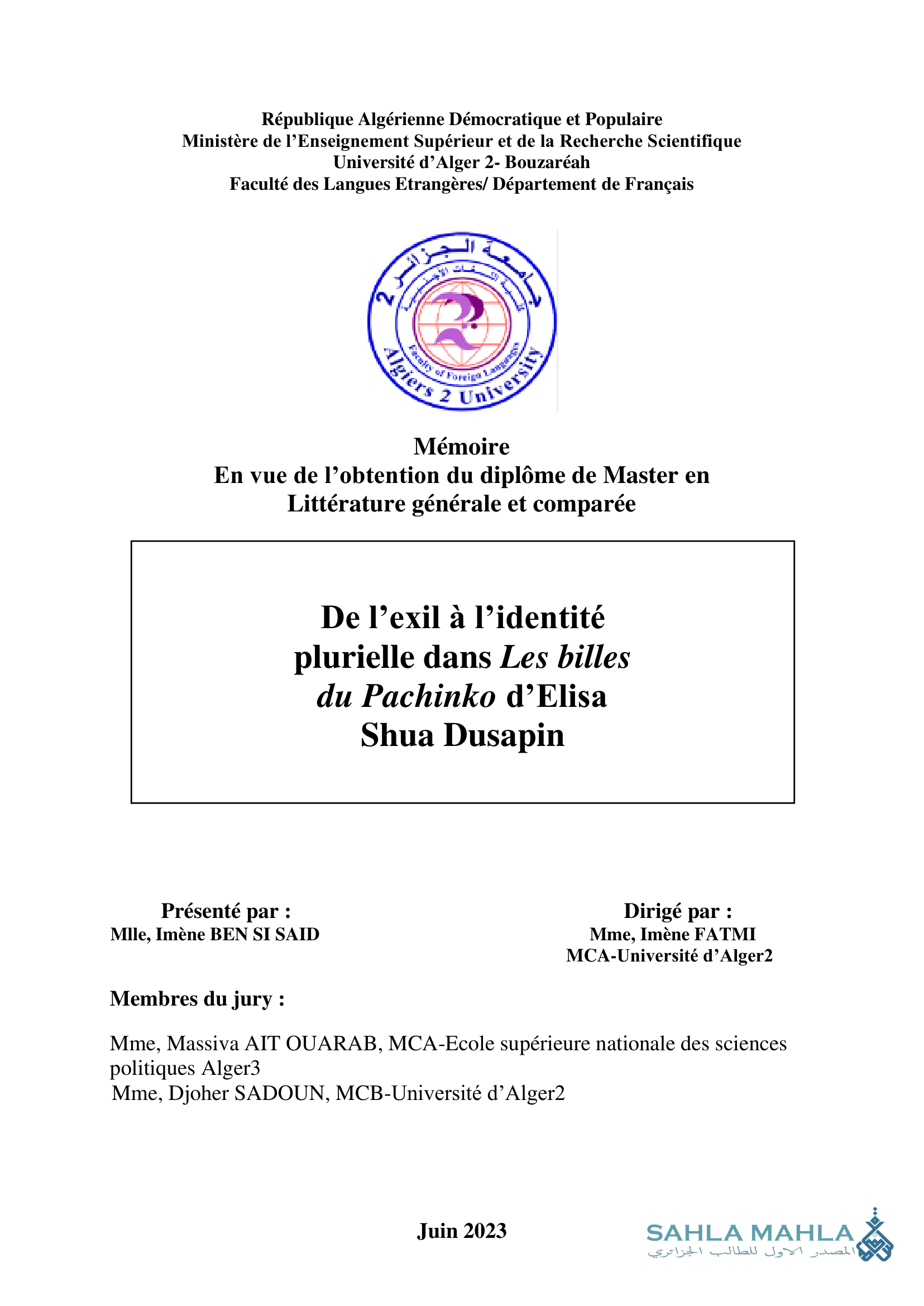 De l'exil à l'identité plurielle dans Les billes du Pachinko d'Elisa Shua Dusapin