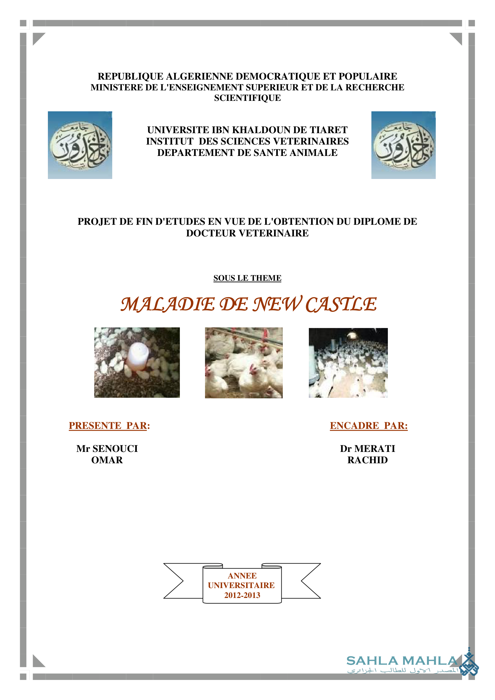 MALADIE DE NEW CASTLE