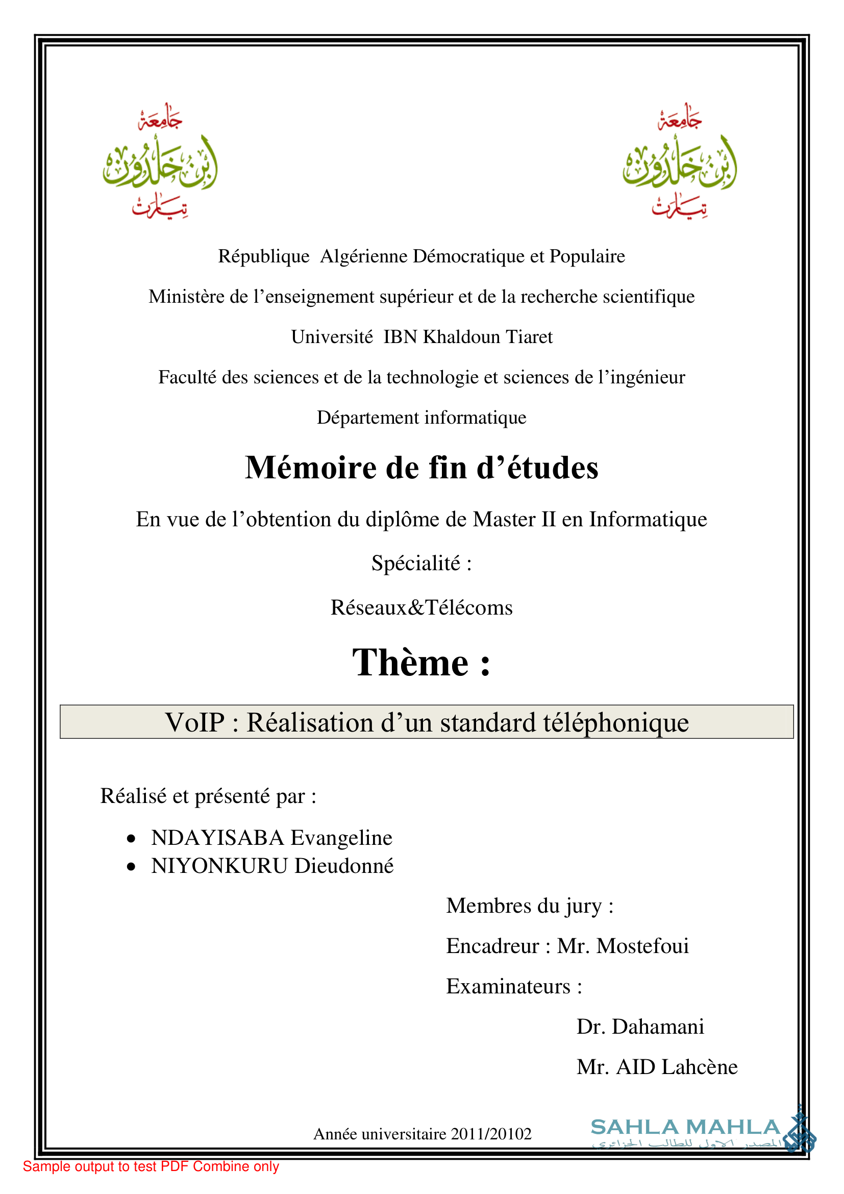 VoIP : Réalisation d'un standard téléphonique