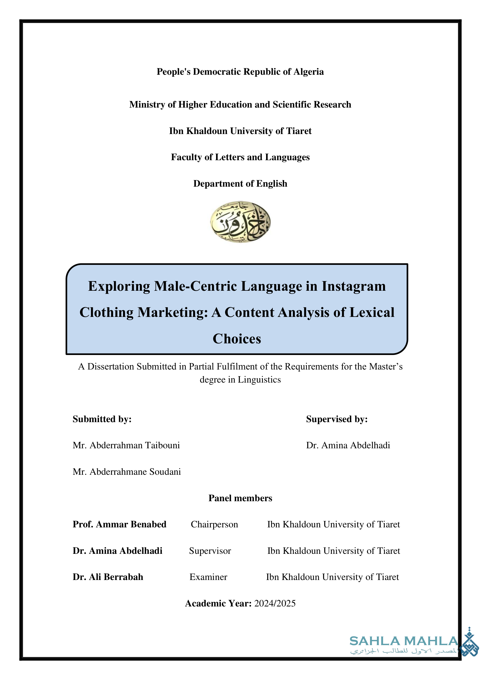 Exploring Male-Centric Language in Instagram Clothing Marketing: A Content Analysis of Lexical Choices