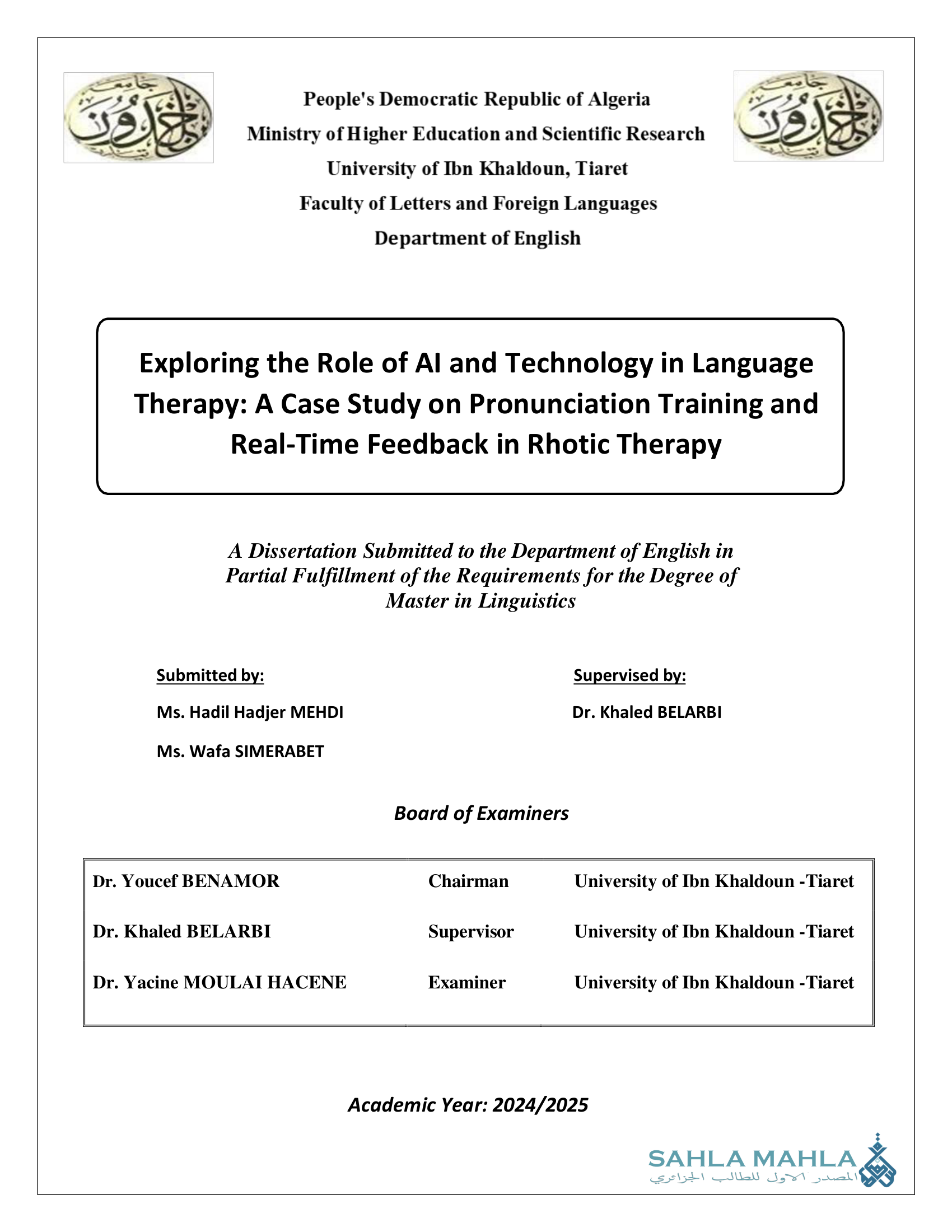 Exploring the Role of Al and Technology in Language Therapy: A Case Study on Pronunciation Training and Real-Time Feedback in Rhotic Therapy