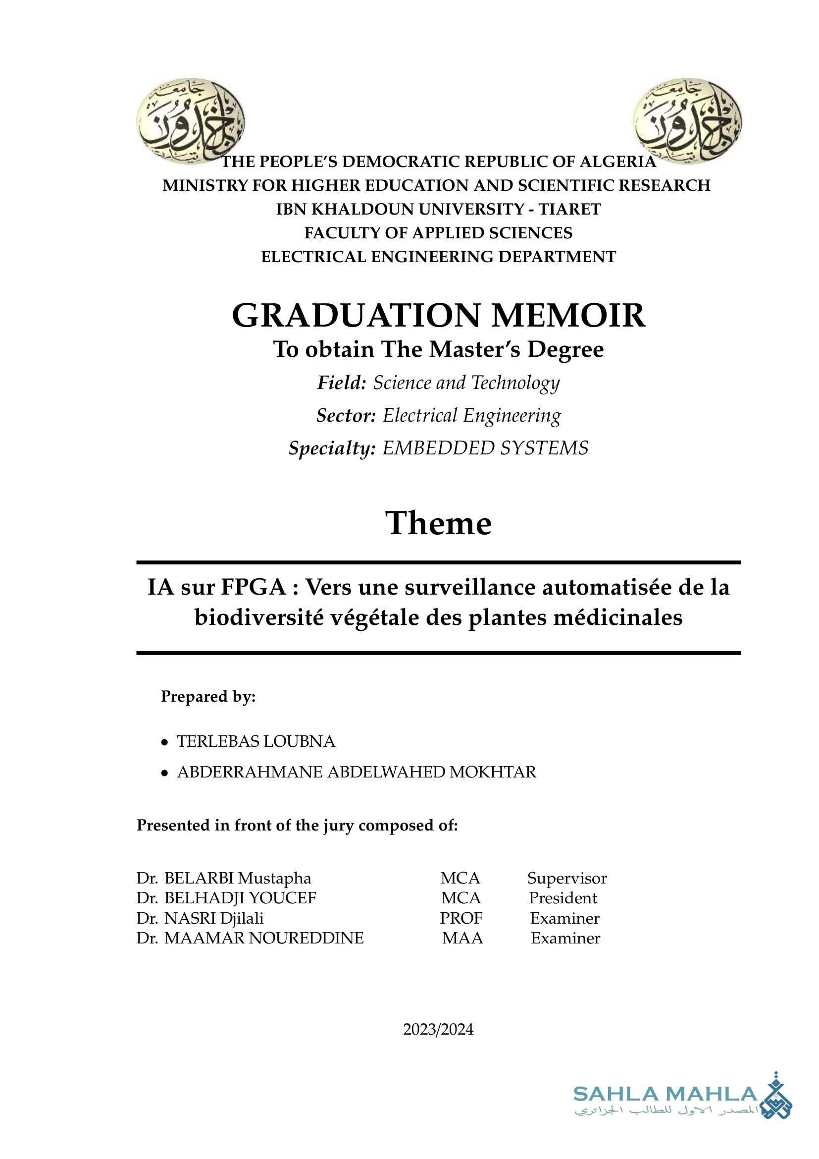 IA sur FPGA : Vers une surveillance automatisée de la biodiversité végétale des plantes médicinales
