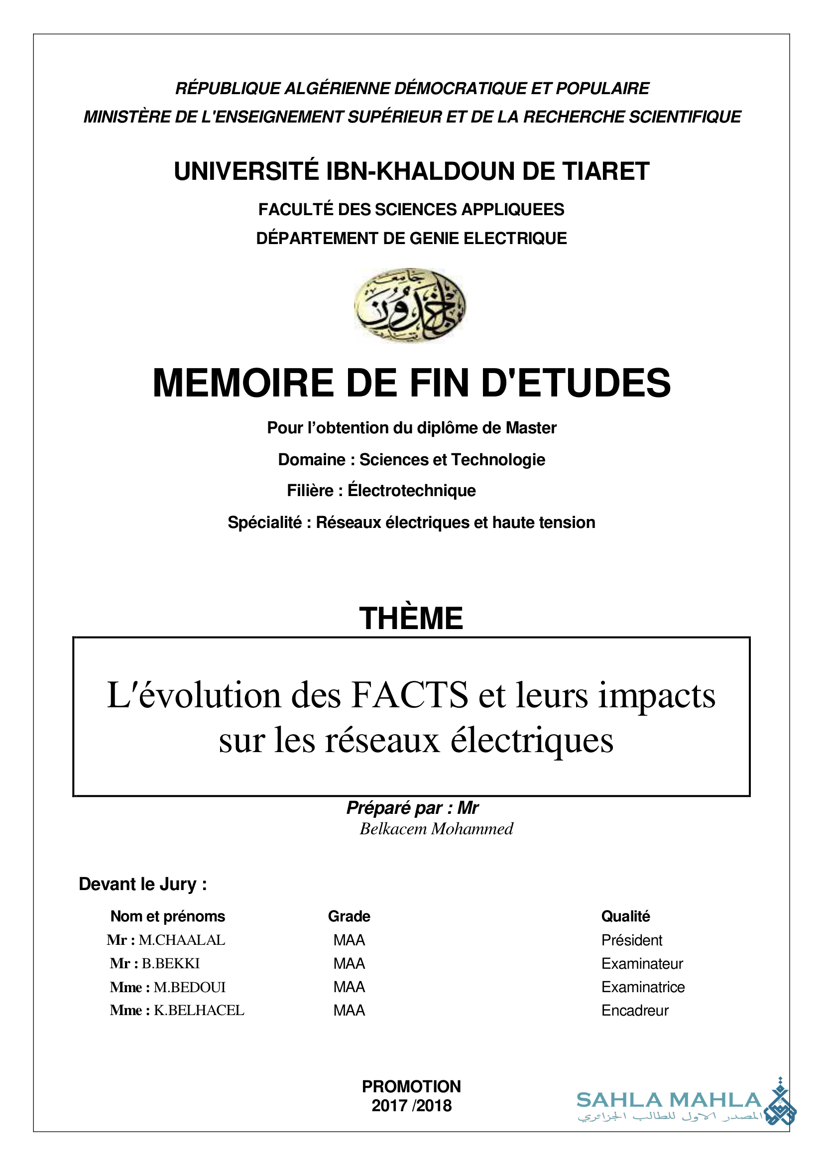 L'évolution des FACTS et leurs impacts sur les réseaux électriques