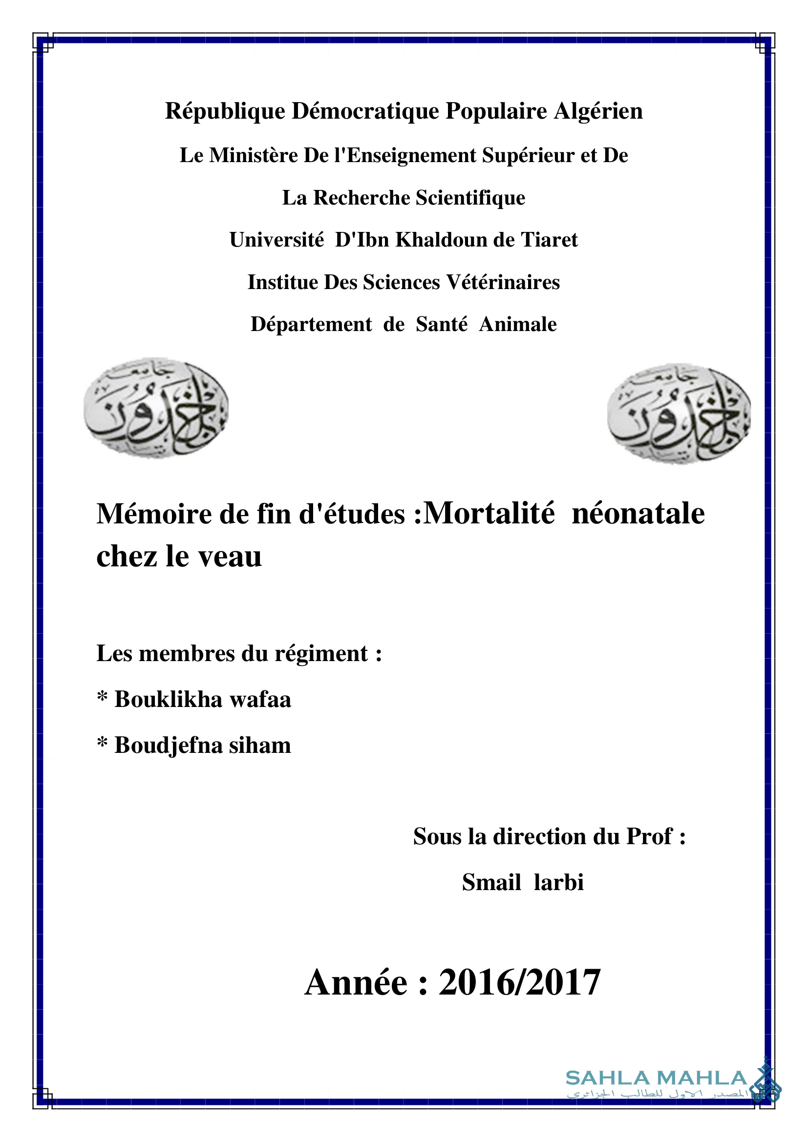 Mortalité néonatale chez le veau