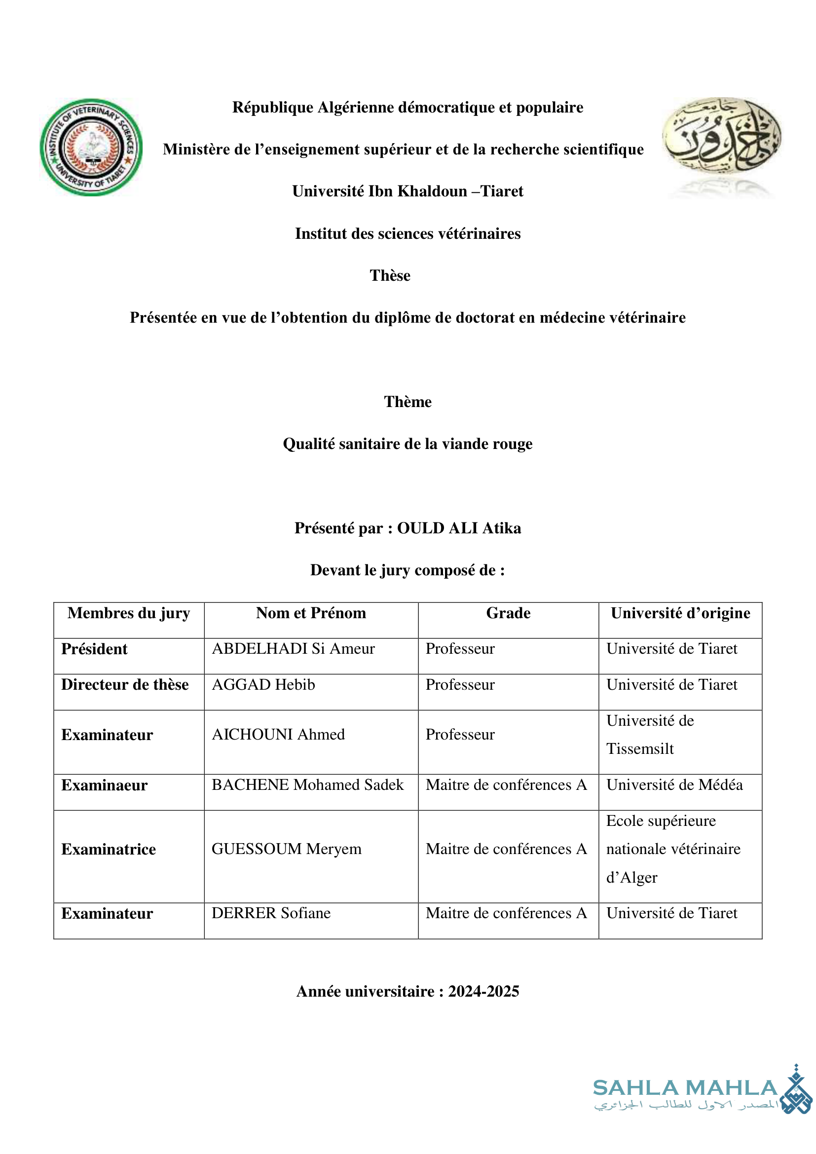 Qualité sanitaire de la viande rouge