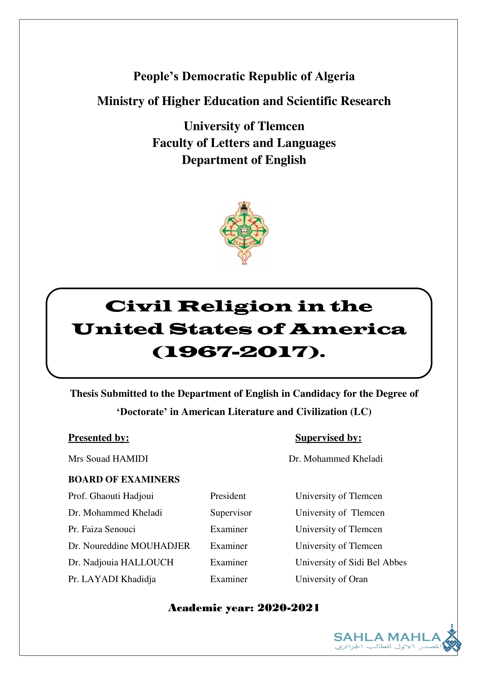 Civil Religion in the United States of America (1967-2017)