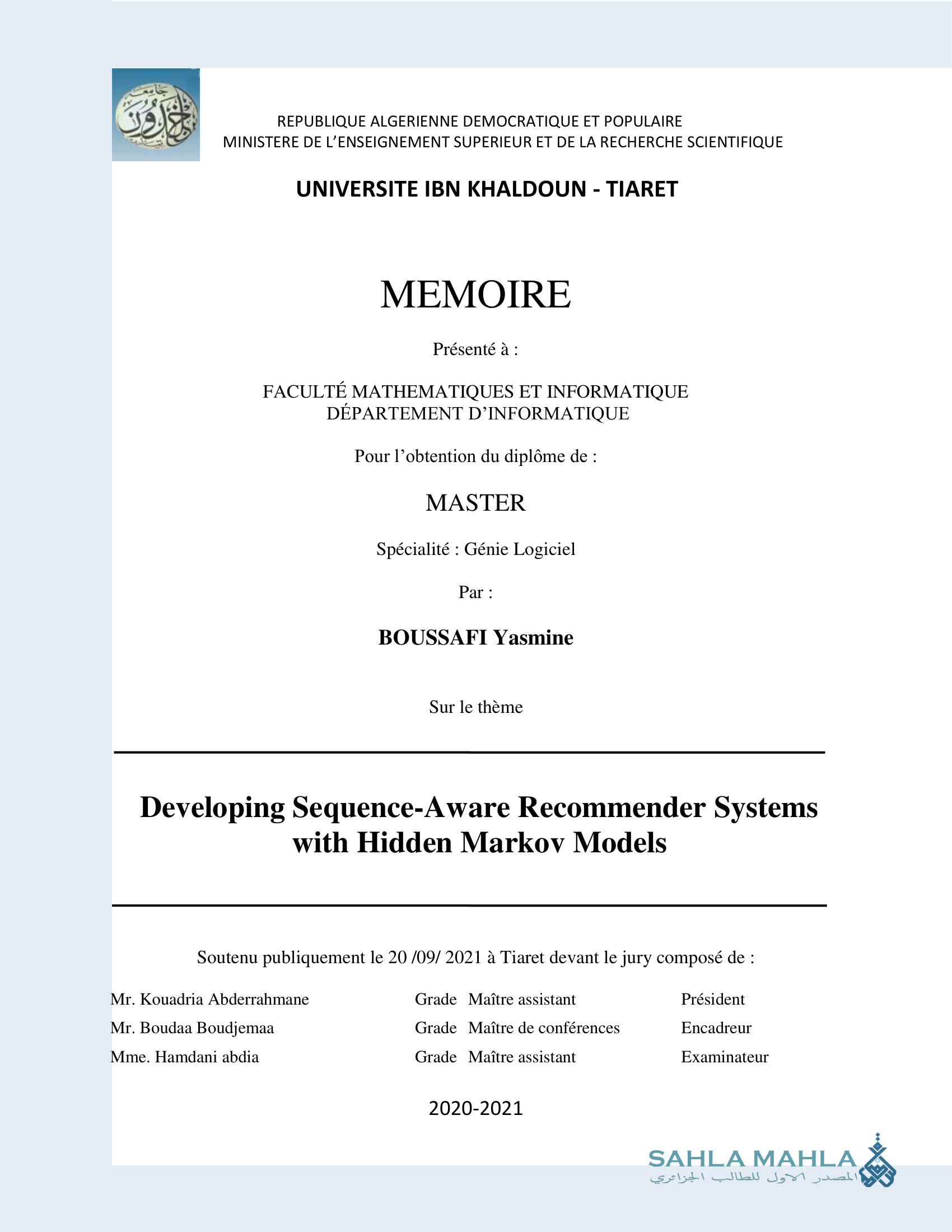 Developing Sequence-Aware Recommender Systems with Hidden Markov Models