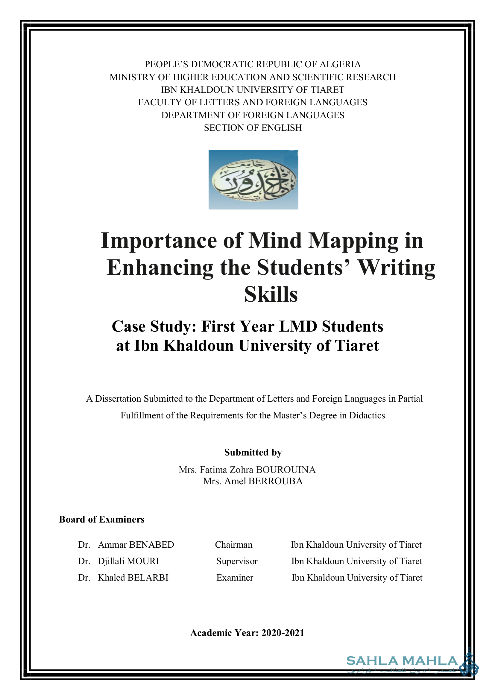 Importance of Mind Mapping in Enhancing the Students' Writing Skills