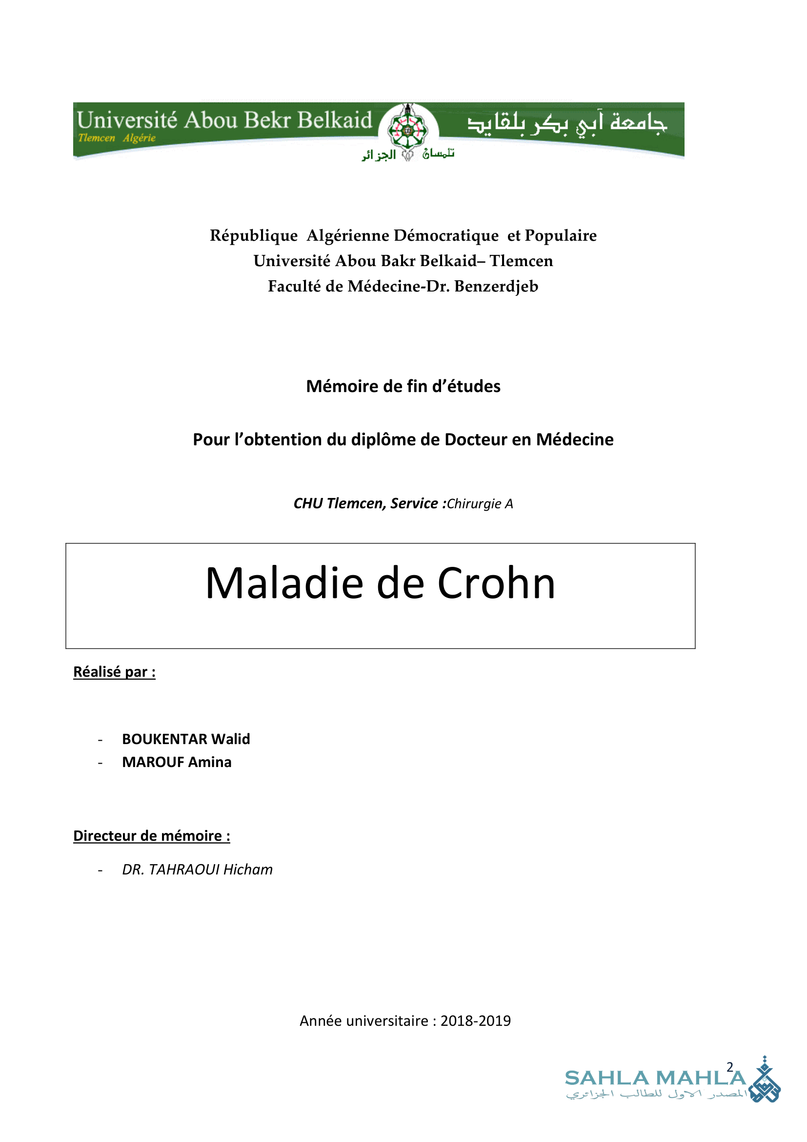 Maladie de Crohn