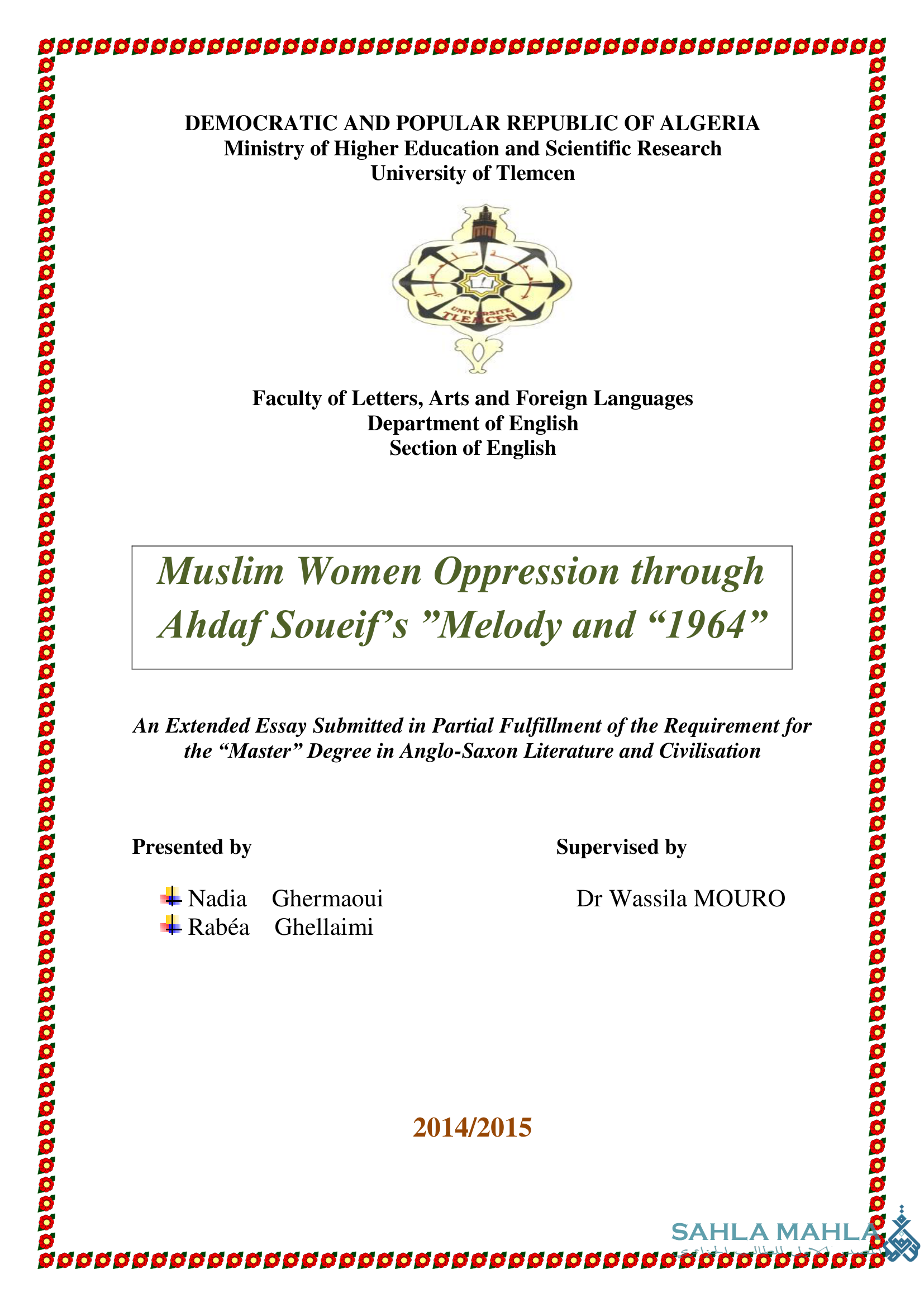 Muslim Women Oppression through Ahdaf Soueif's 