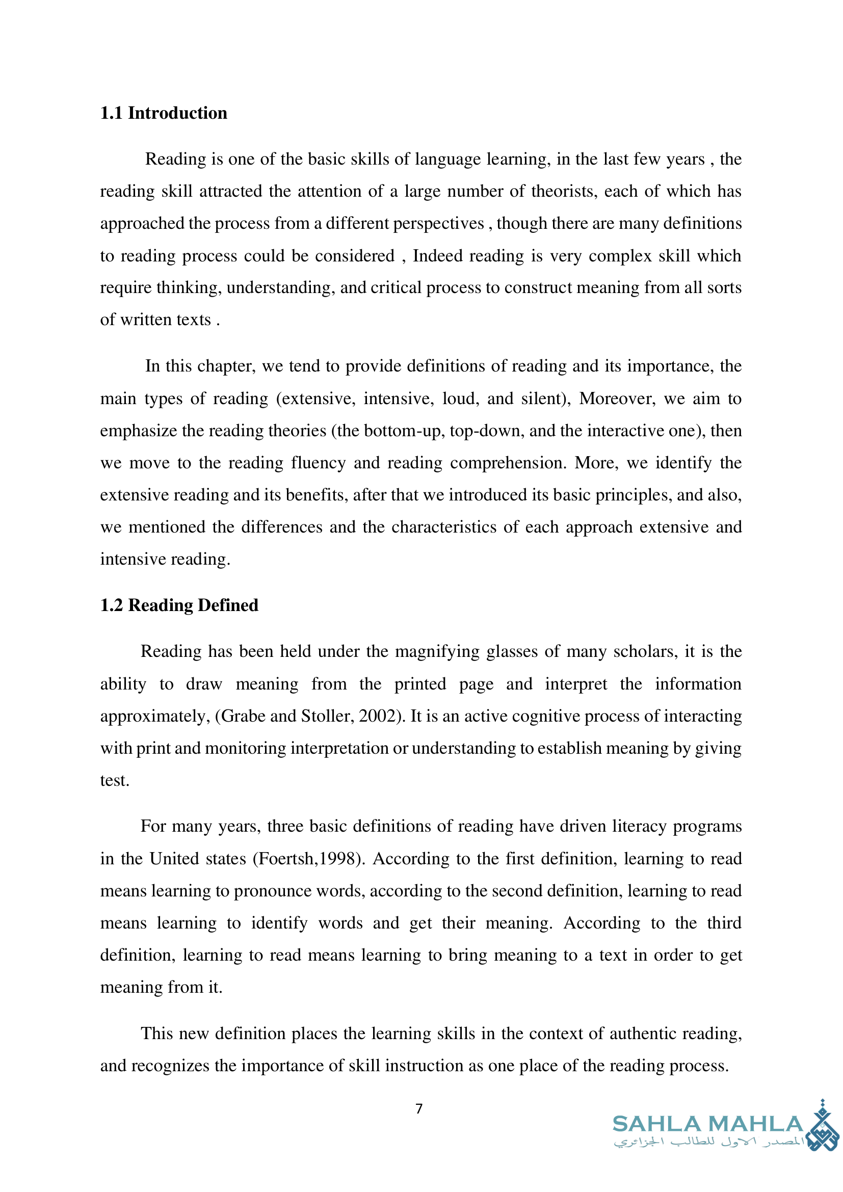 The Effects of Extensive Reading on EFL Learners' Writing Skills