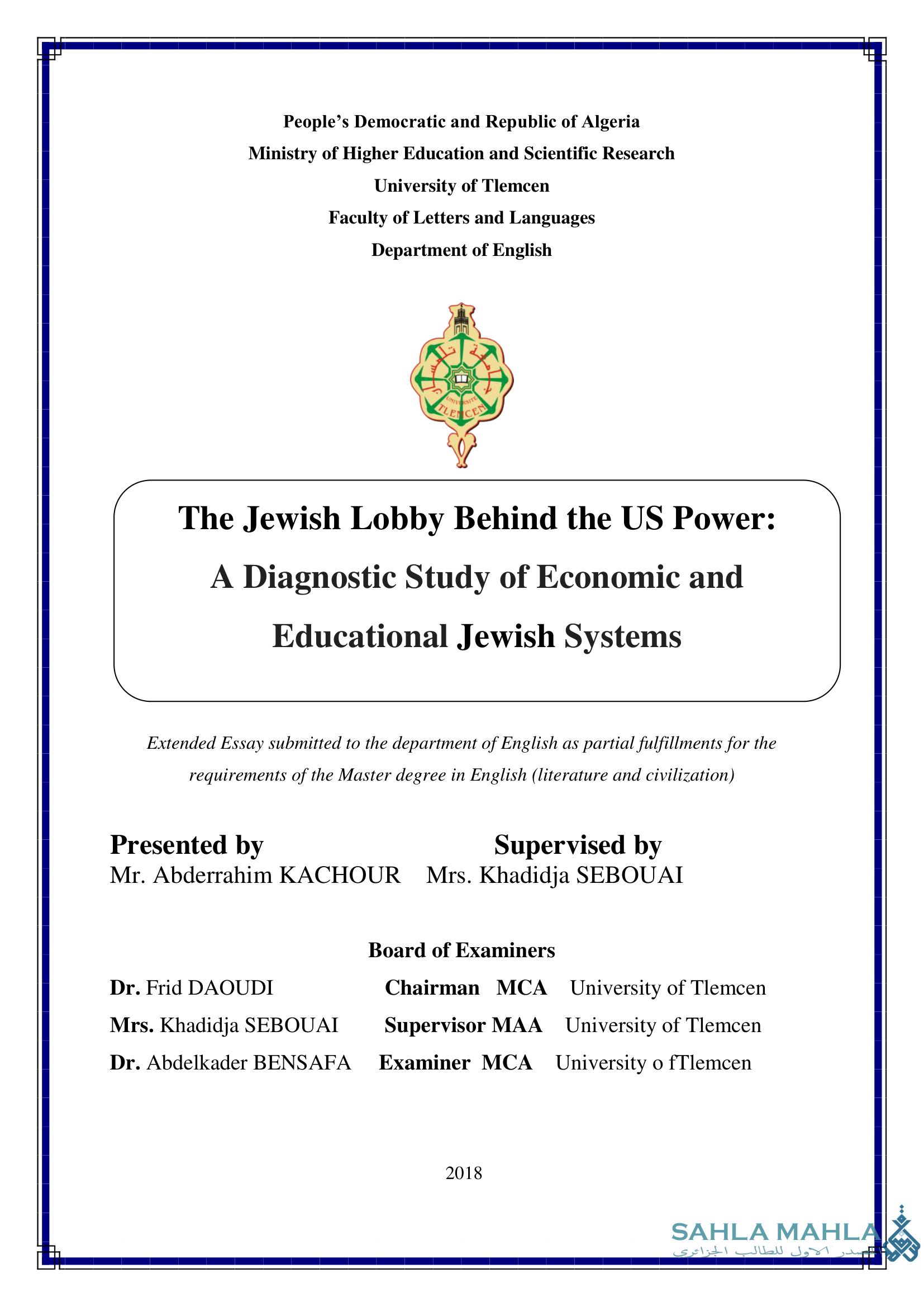 The Jewish Lobby Behind the US Power: A Diagnostic Study of Economic and Educational Jewish Systems