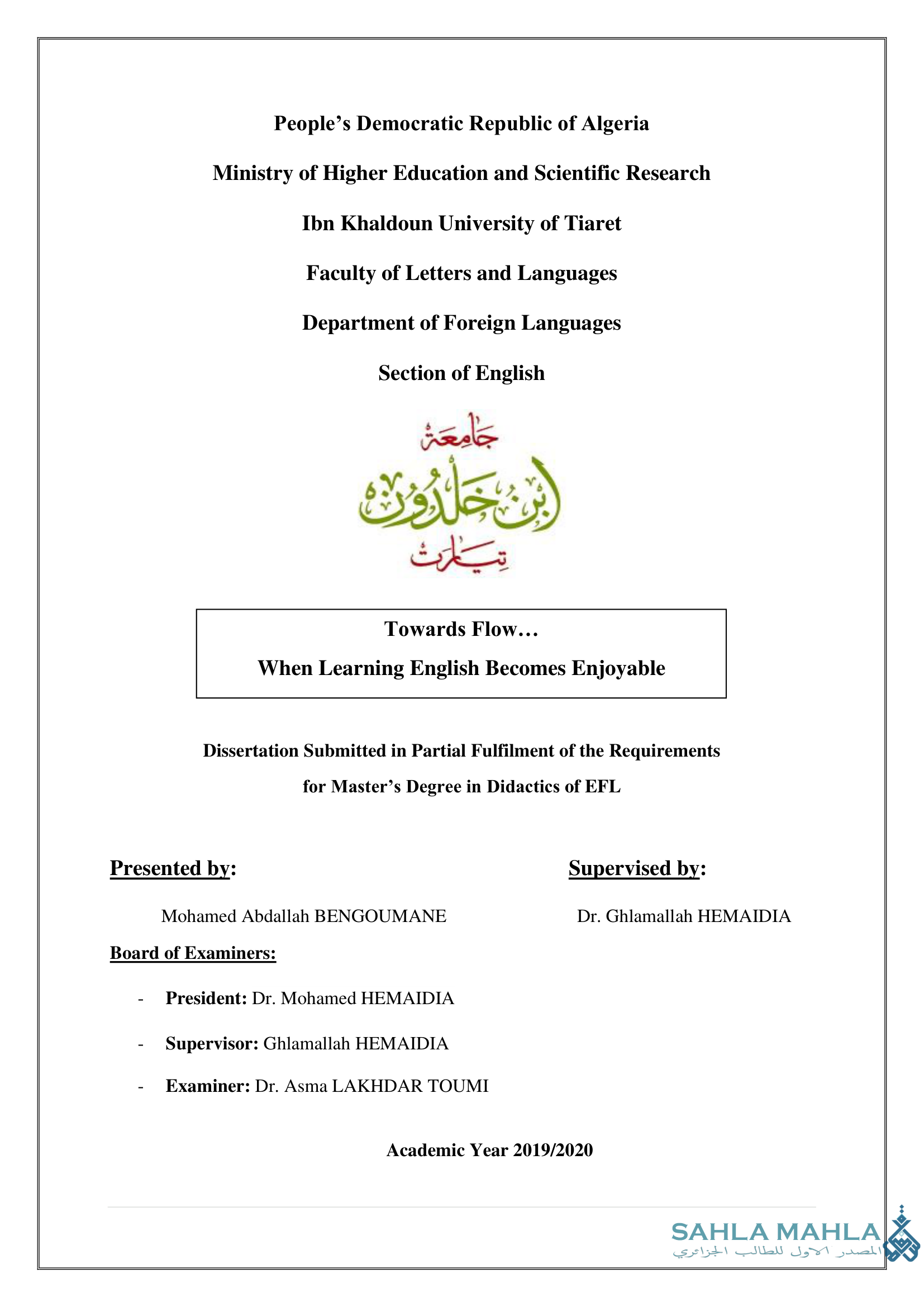 Towards Flow... When Learning English Becomes Enjoyable