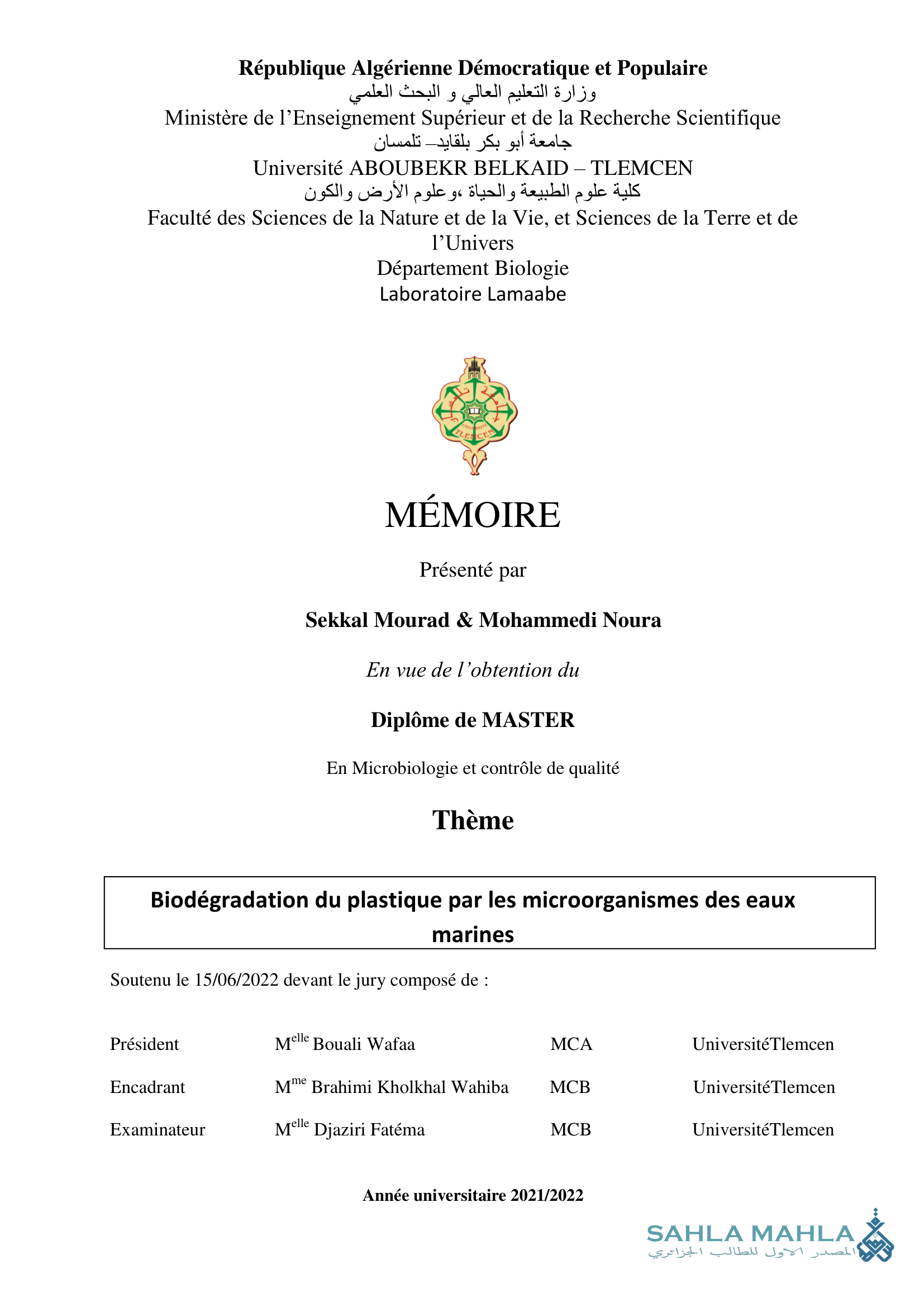 Biodegradation du plastique par les microorganismes des eaux marines