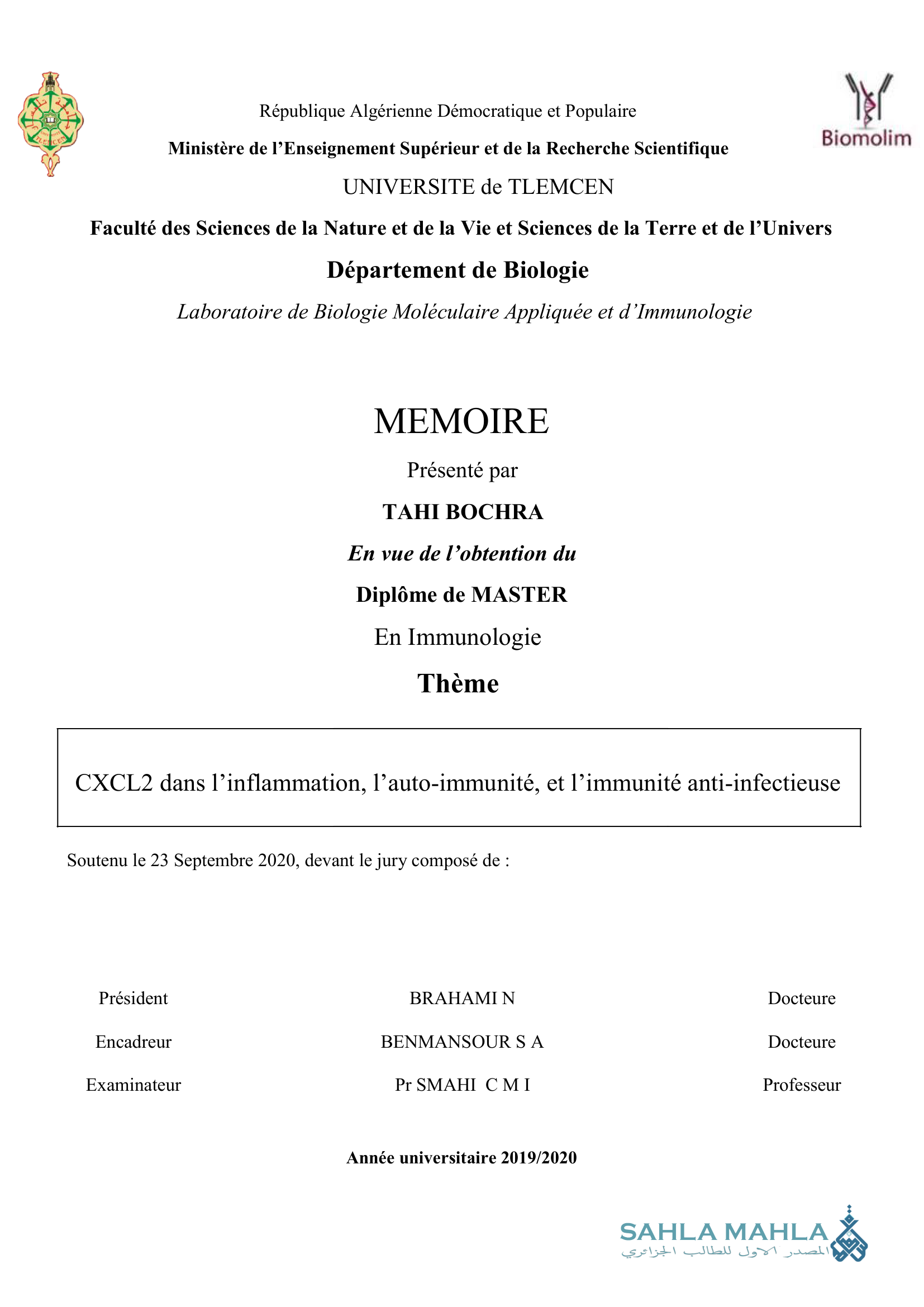 CXCL2 dans l'inflammation, l'auto-immunité, et l'immunité anti-infectieuse