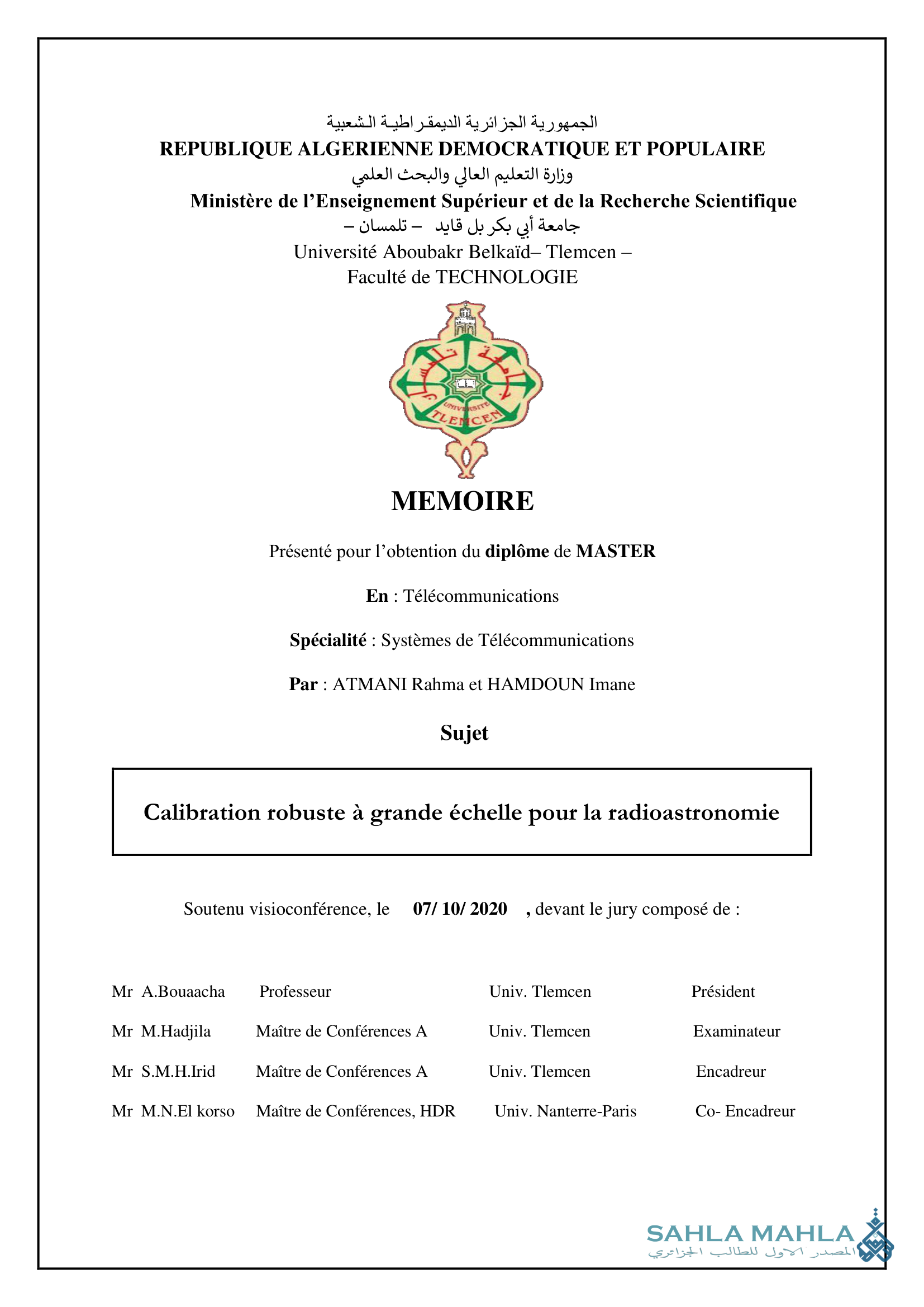 Calibration robuste à grande échelle pour la radioastronomie