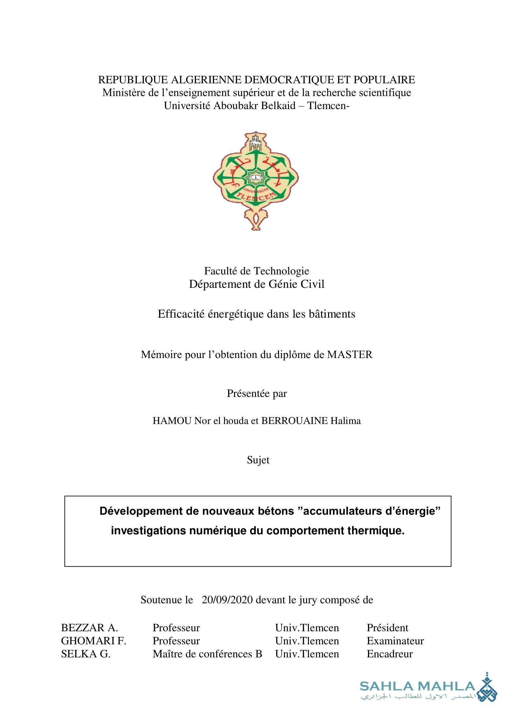 Développement de nouveaux bétons 