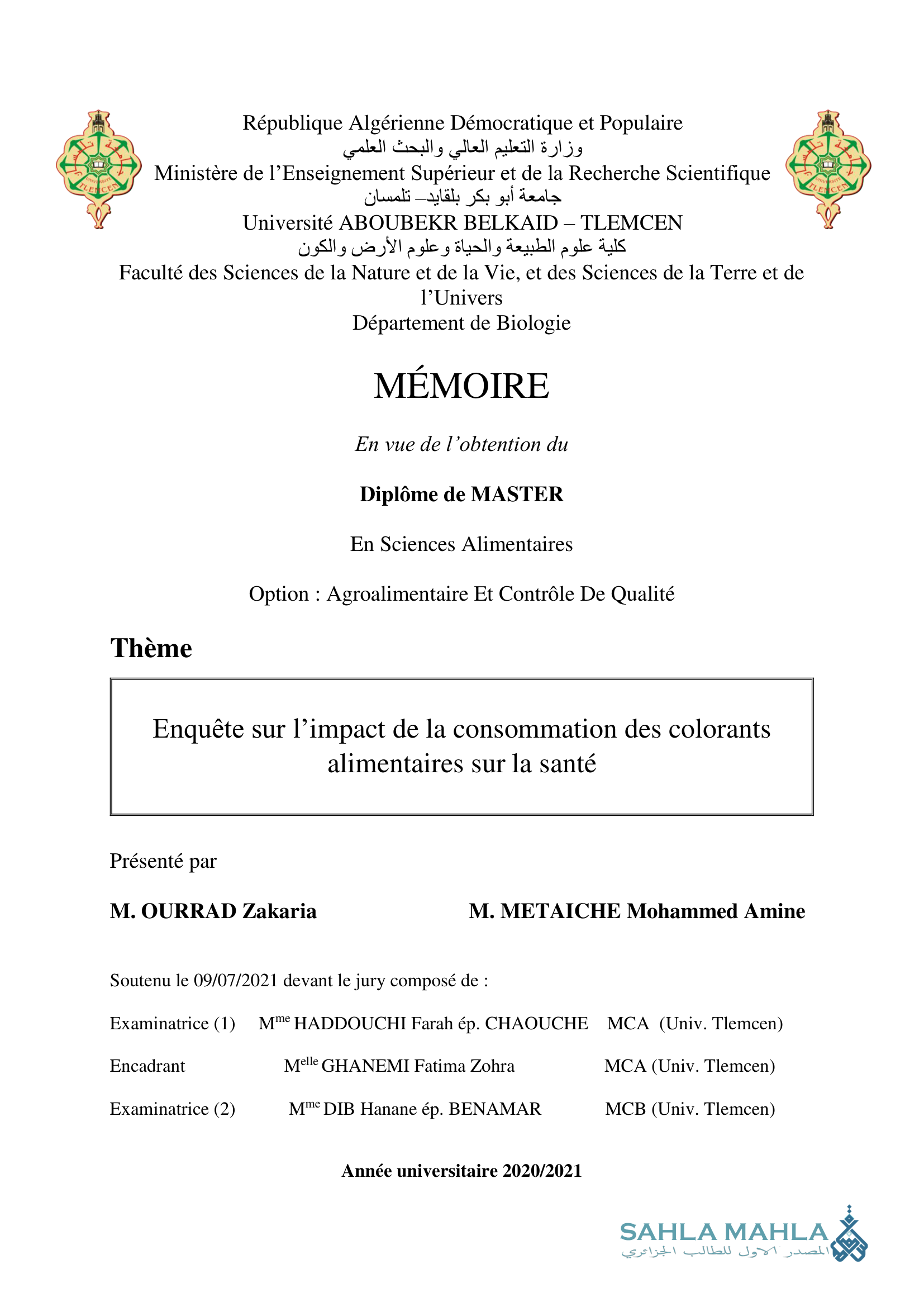 Enquête sur l'impact de la consommation des colorants alimentaires sur la santé