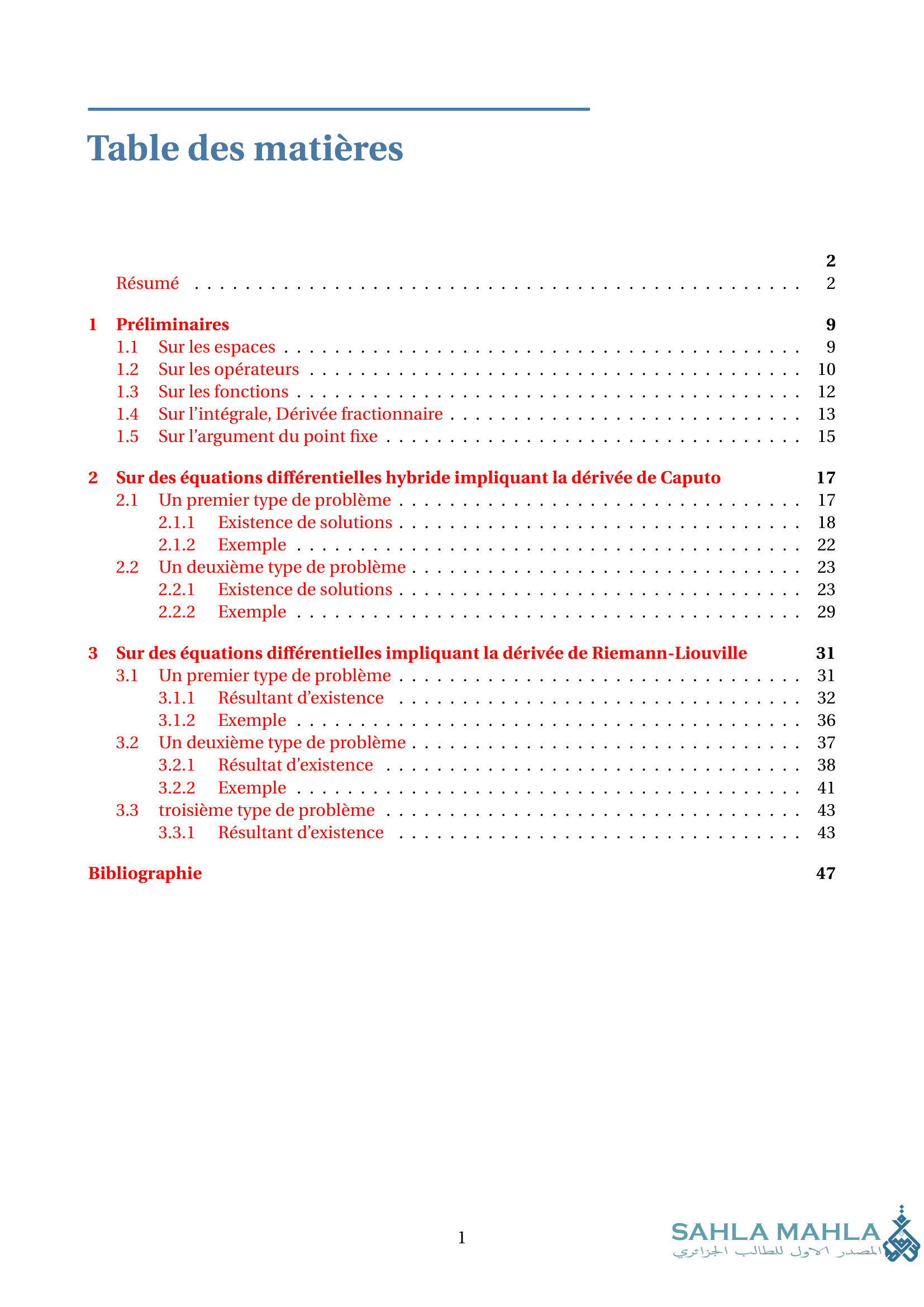 Equations différentielles hybrides d'orde fractionnaire