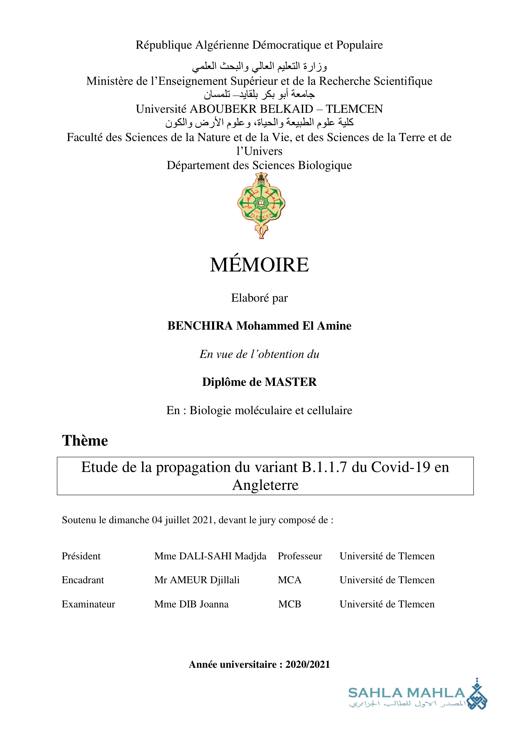 Etude de la propagation du variant B.1.1.7 du Covid-19 en Angleterre