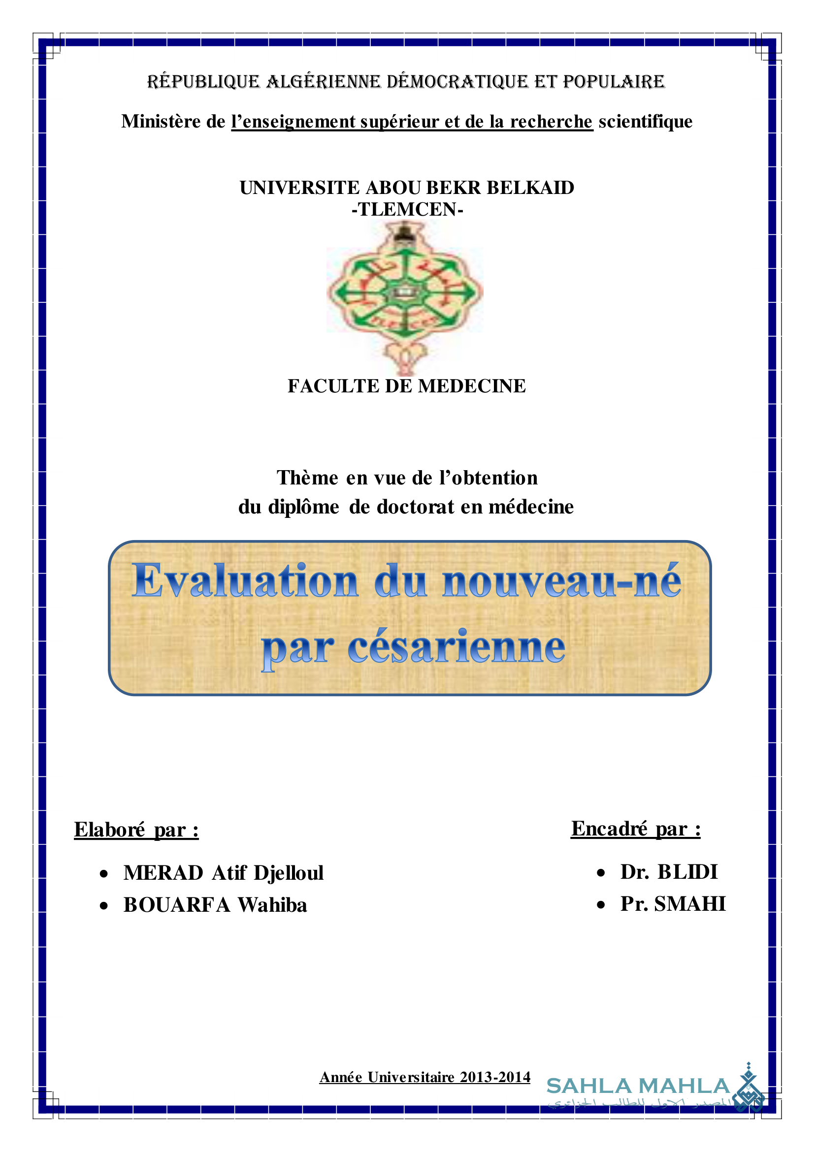 Evaluation du nouveau-né par césarienne