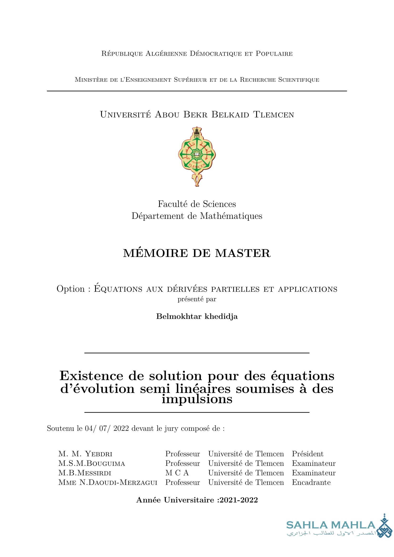 Existence de solution pour des équations d'évolution semi linéaires soumises à des impulsions