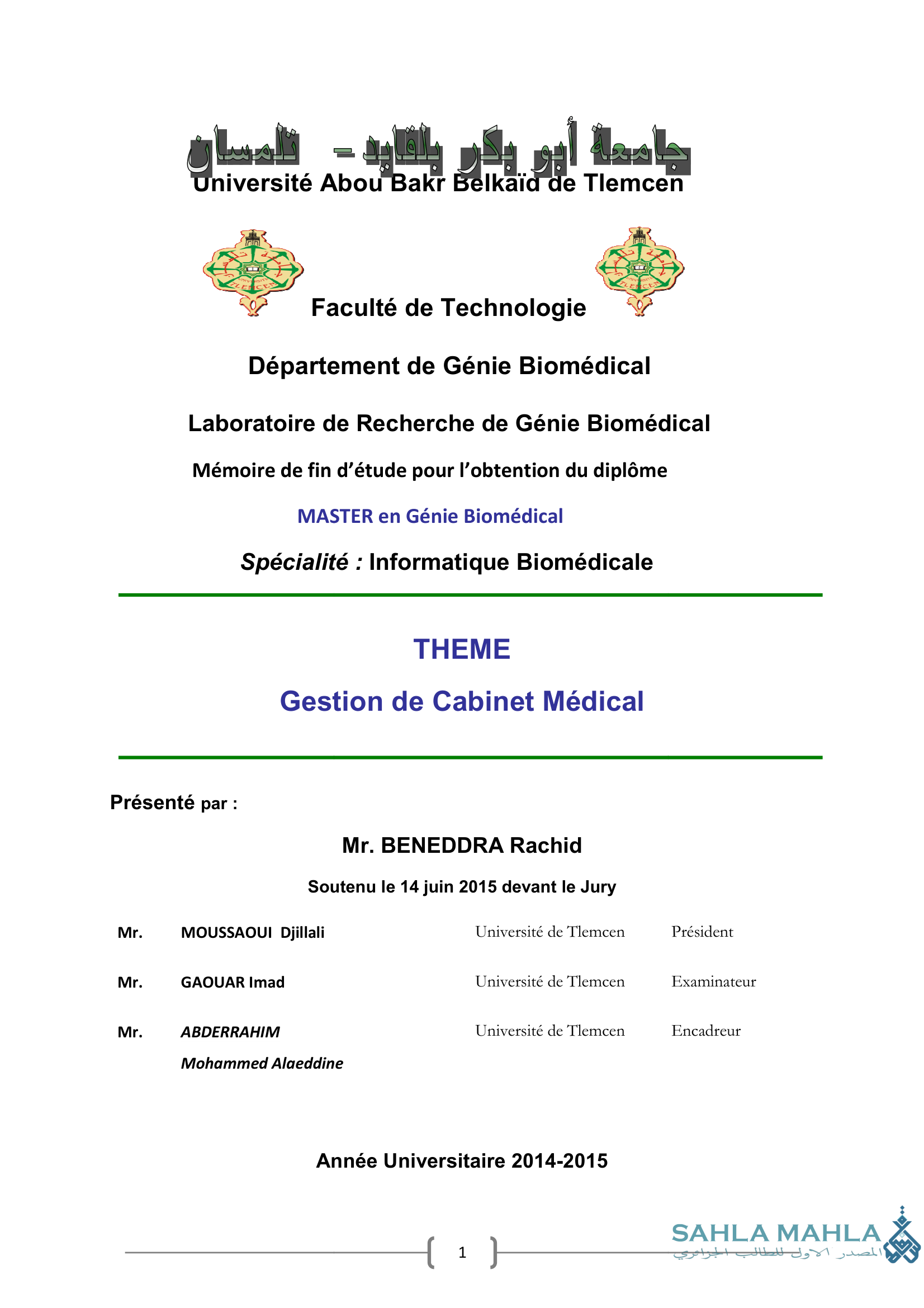 Gestion de Cabinet Médical