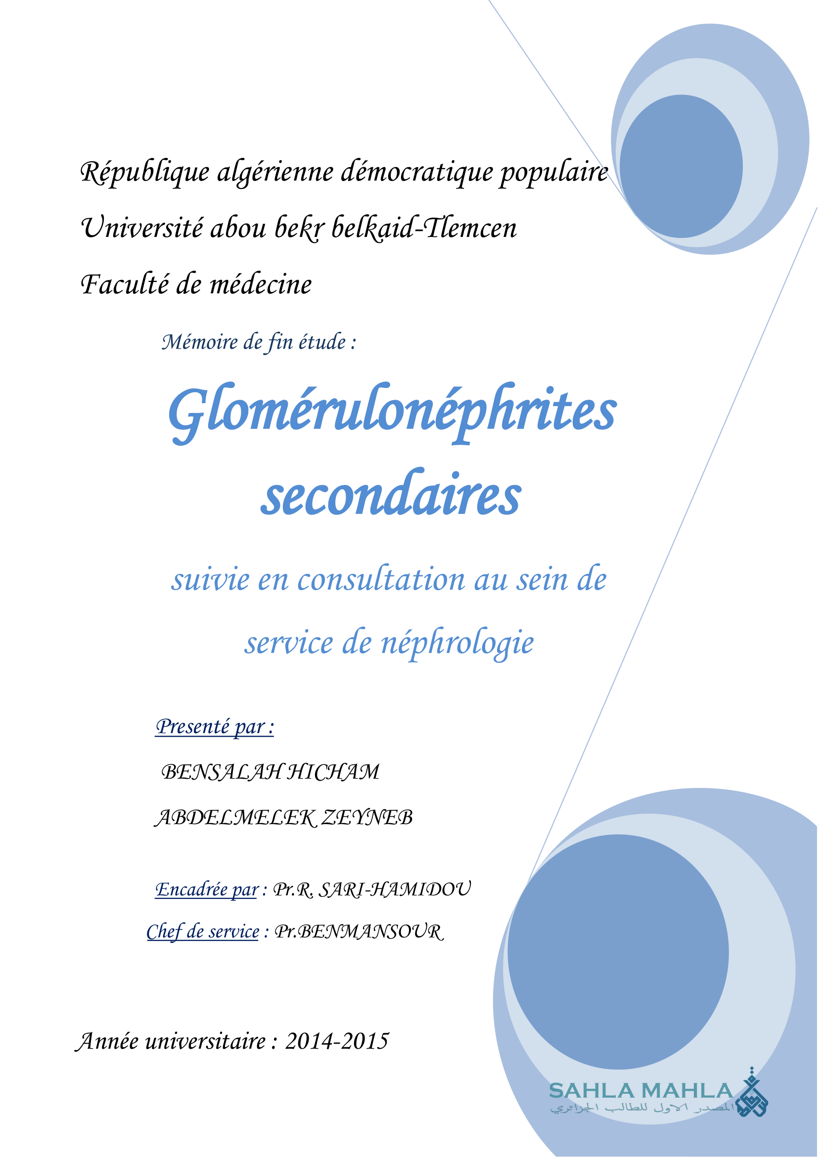 Glomérulonephrites secondaires