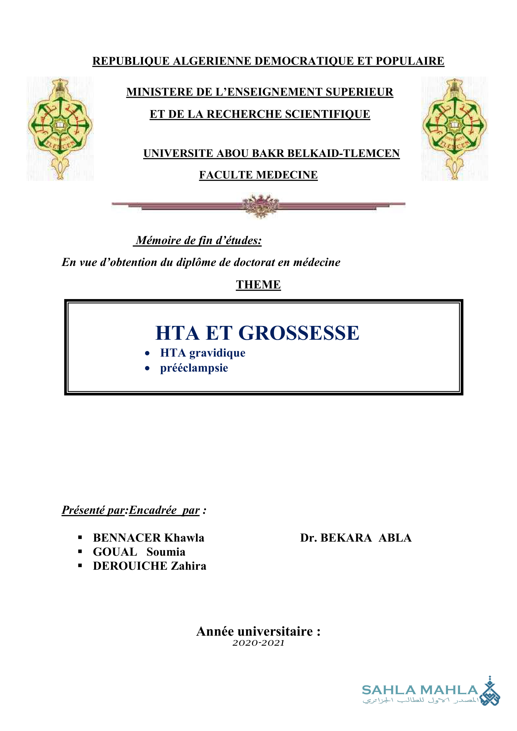 HTA ET GROSSESSE - HTA gravidique - prééclampsie
