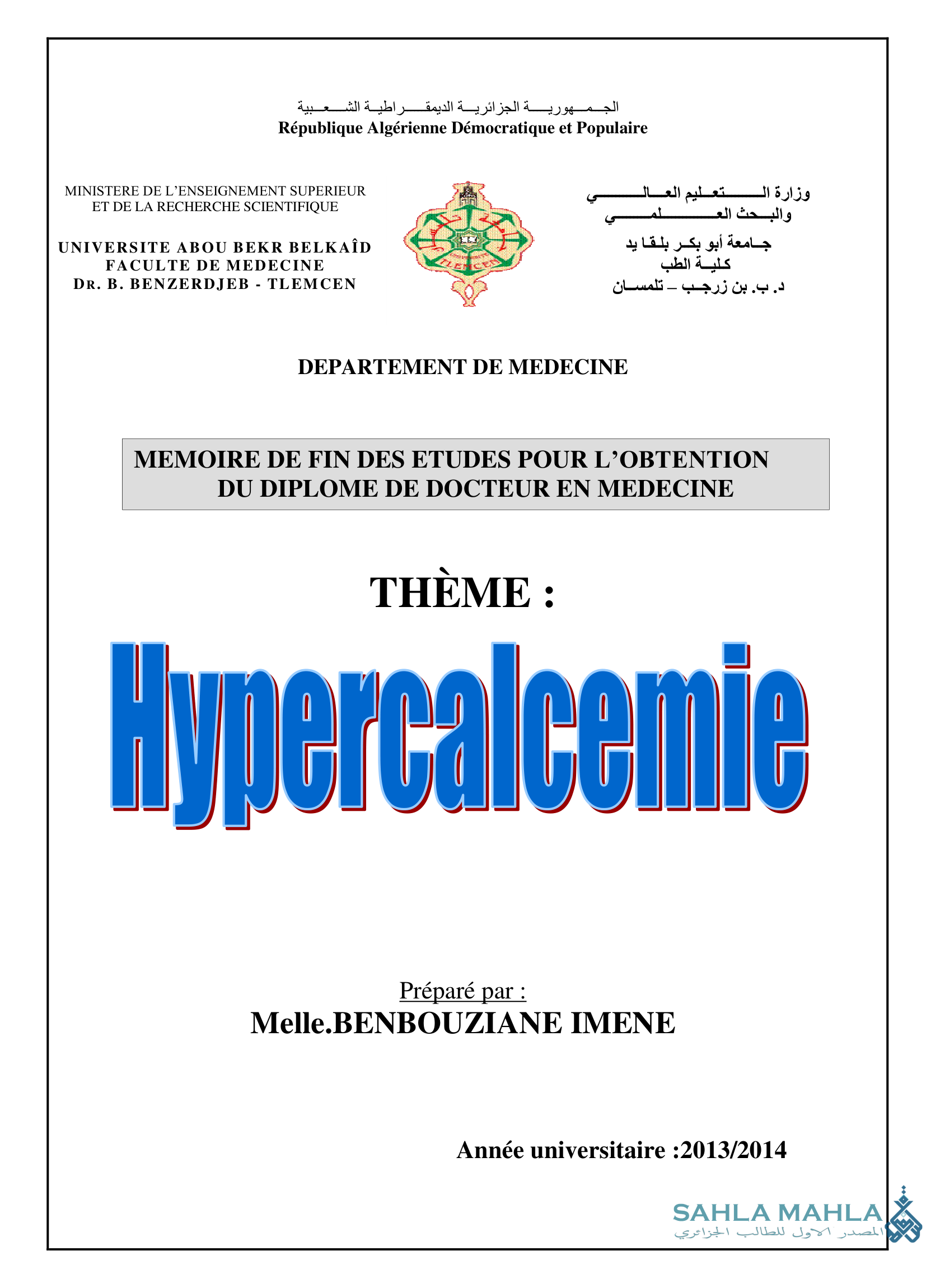 Hypercalcemie