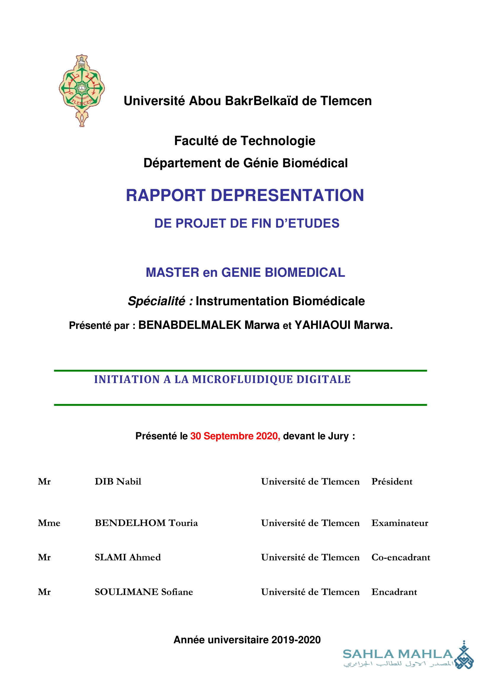 INITIATION A LA MICROFLUIDIQUE DIGITALE