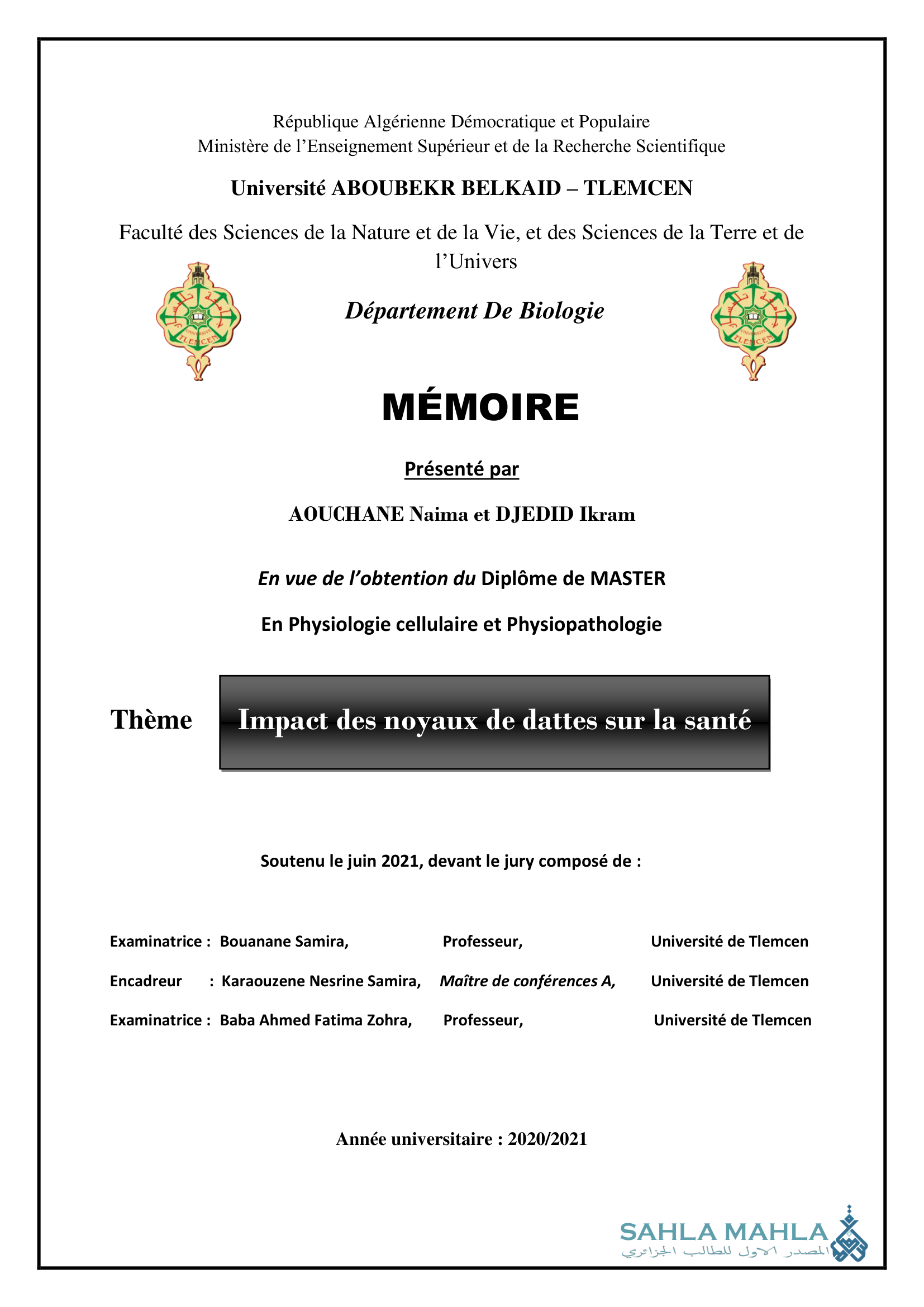 Impact des noyaux de dattes sur la santé