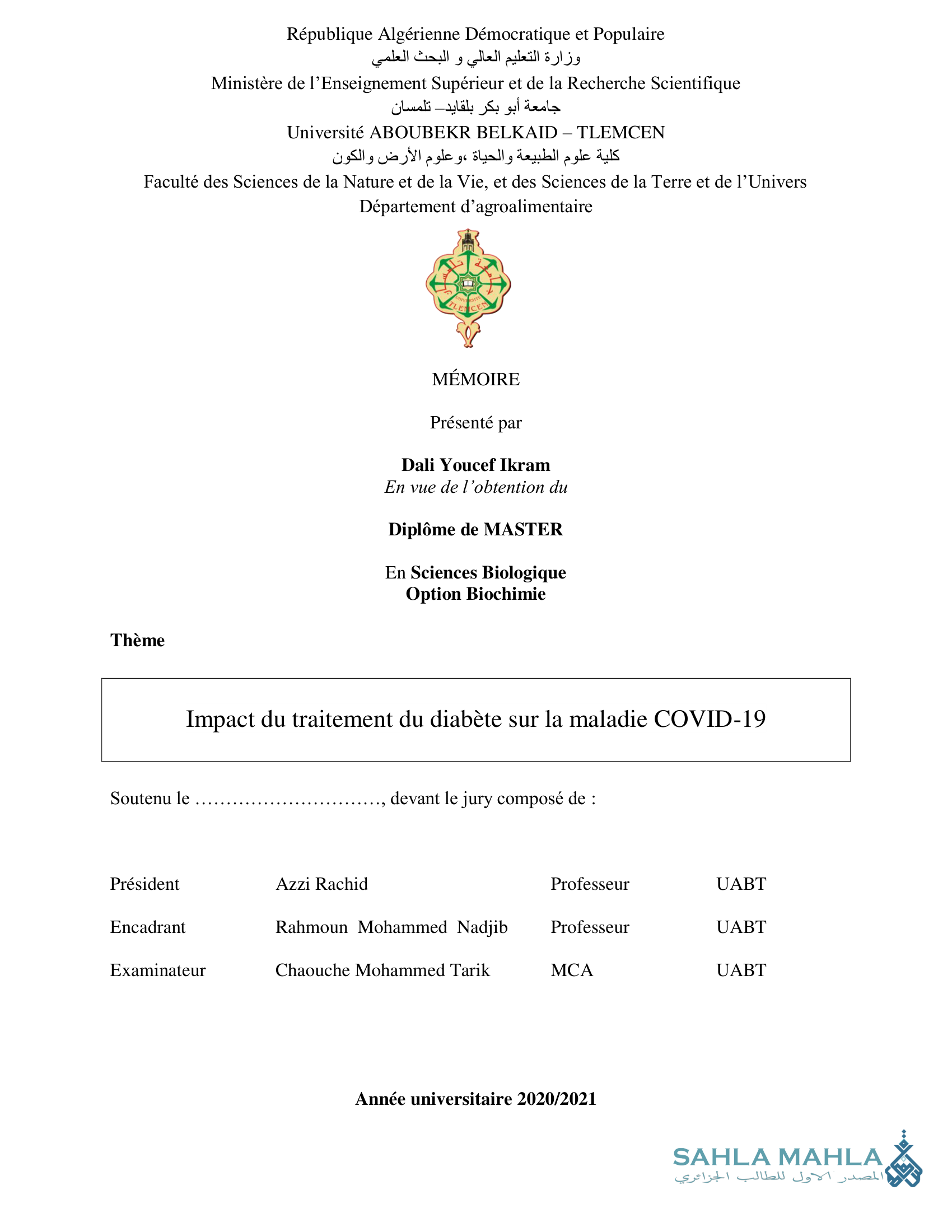 Impact du traitement du diabète sur la maladie COVID-19