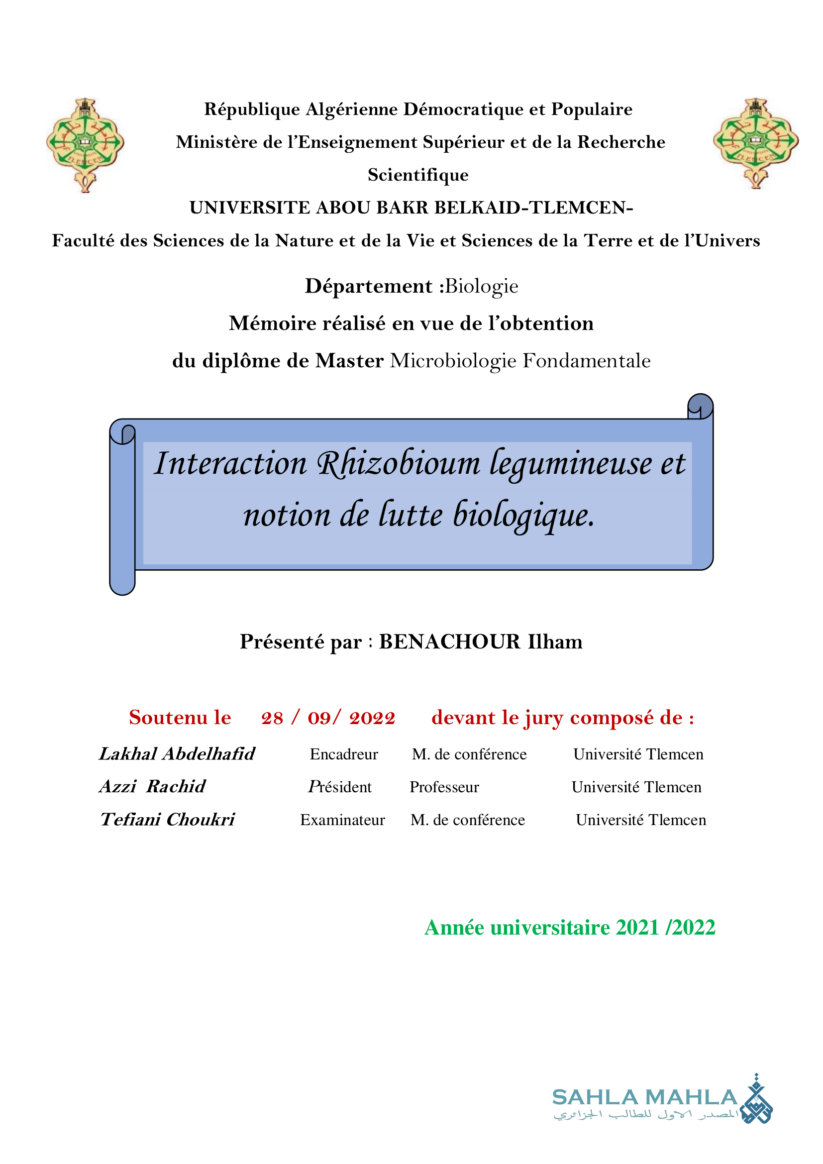 Interaction Rhizobioum legumineuse et notion de lutte biologique.