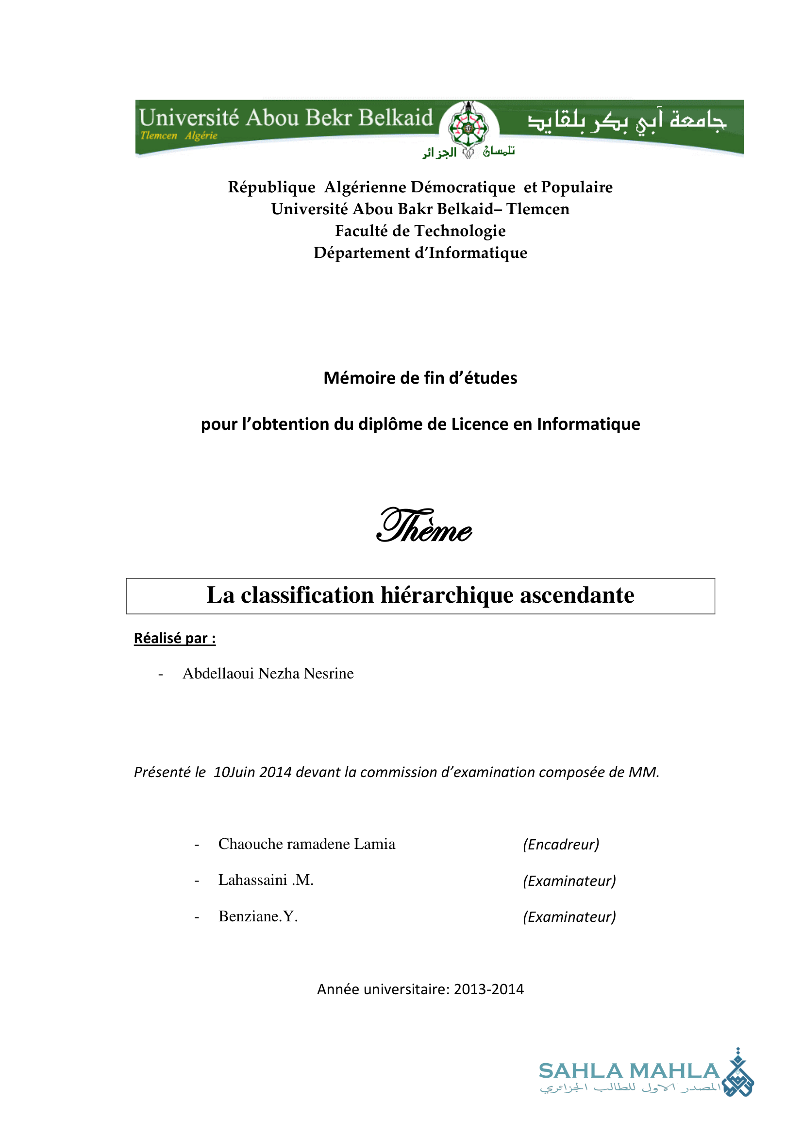 La classification hiérarchique ascendante