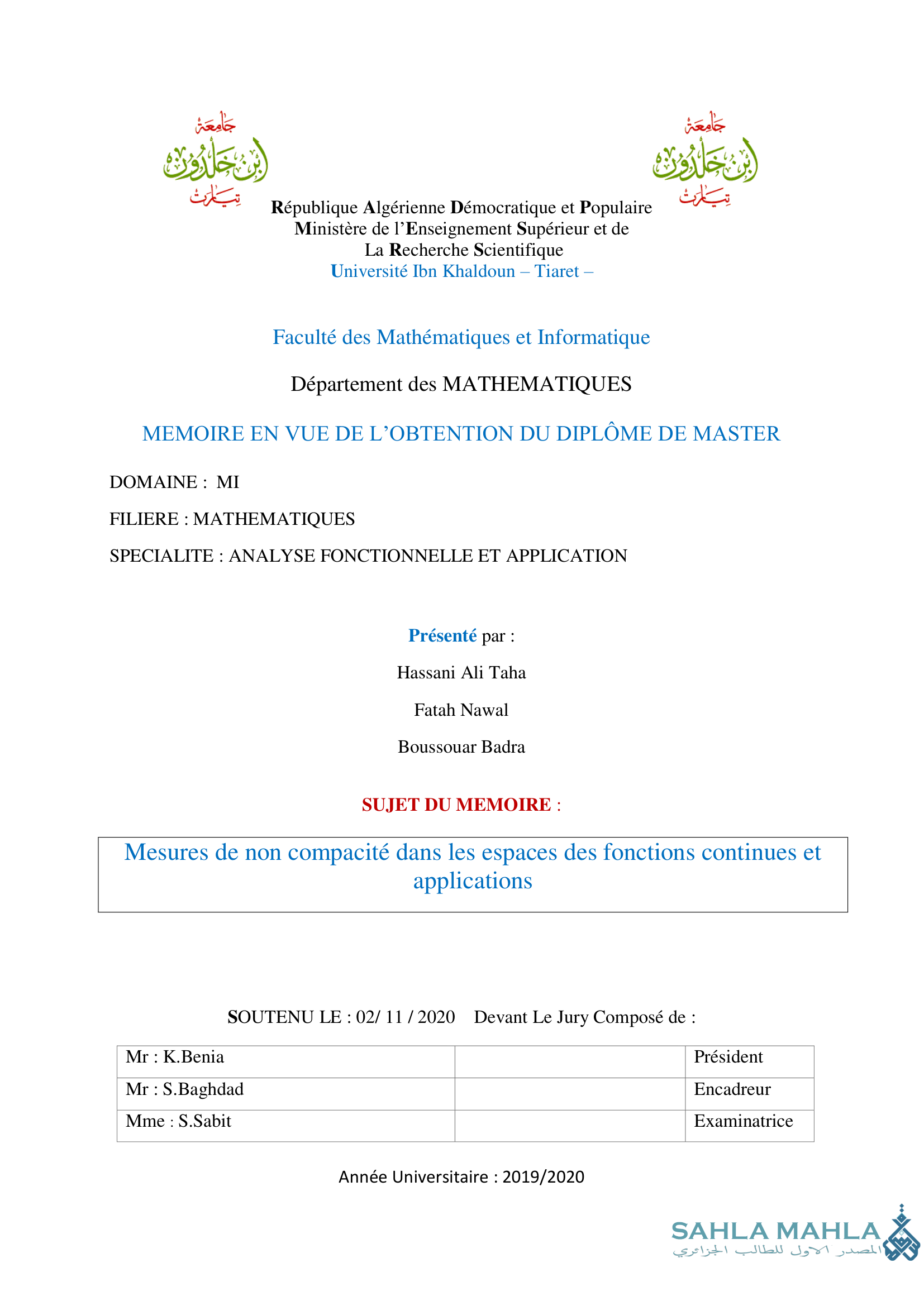 Mesures de non compacité dans les espaces des fonctions continues et applications