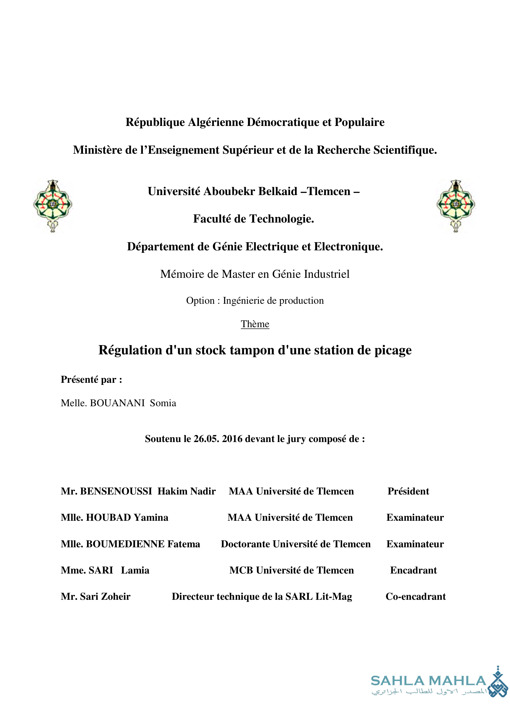 Régulation d'un stock tampon d'une station de picage