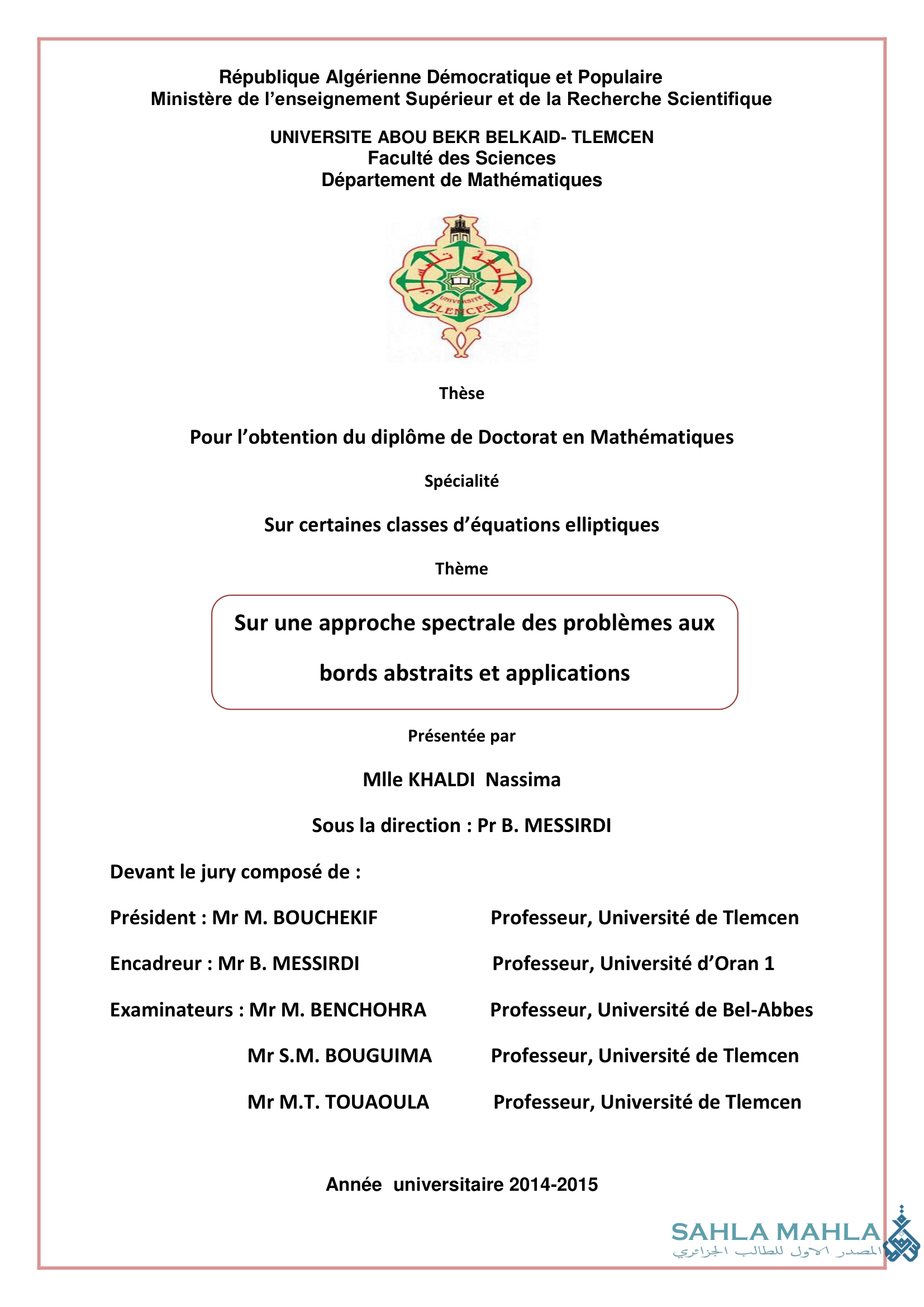 Sur une approche spectrale des problèmes aux bords abstraits et applications