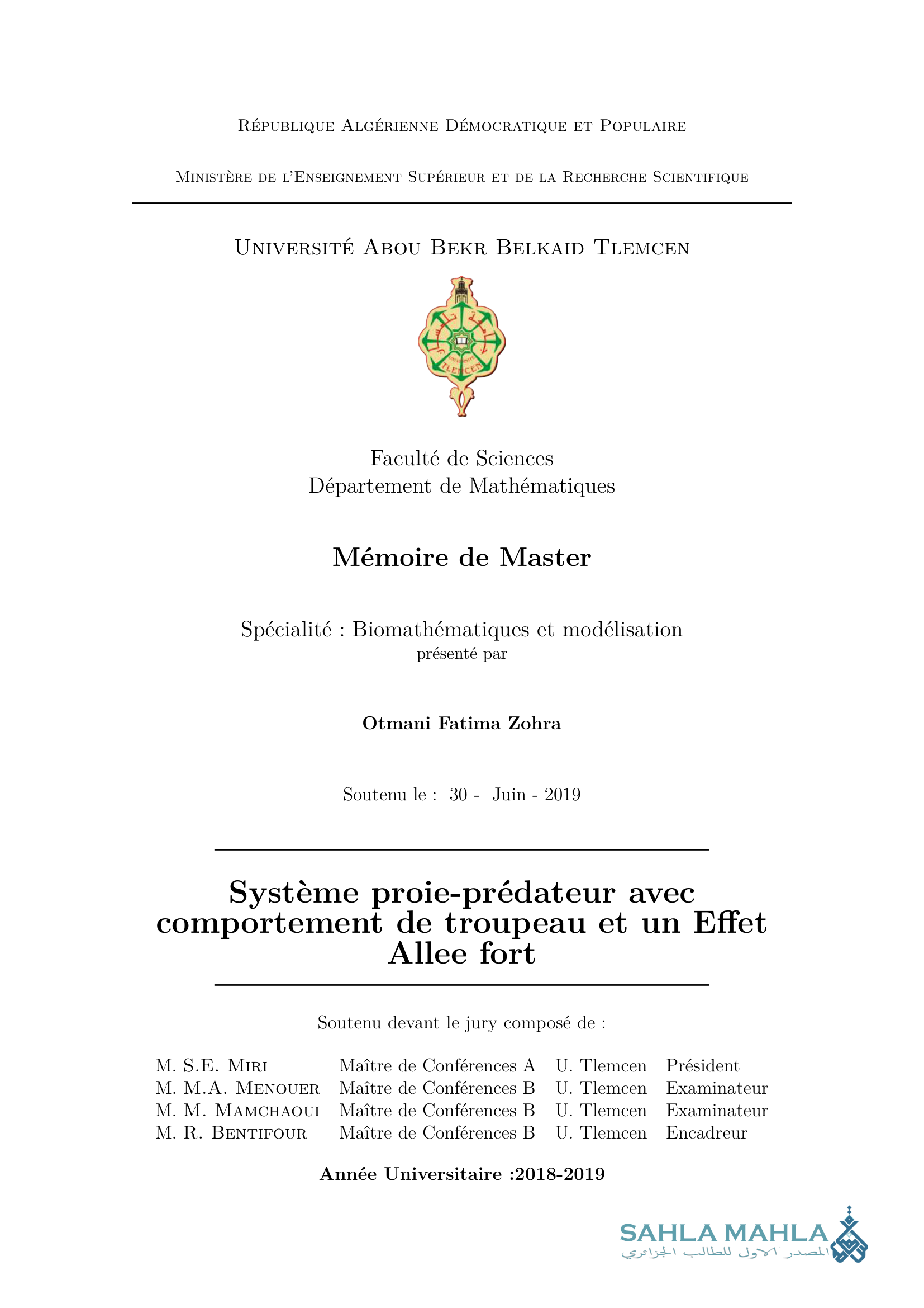 Système proie-prédateur avec comportement de troupeau et un Effet Allee fort