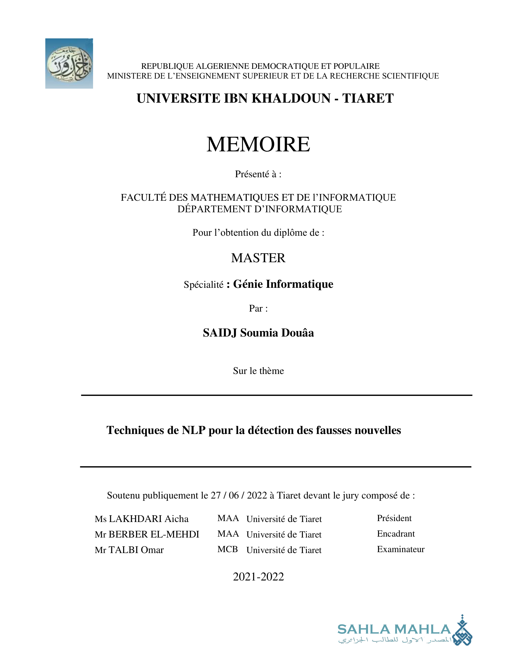 Techniques de NLP pour la détection des fausses nouvelles
