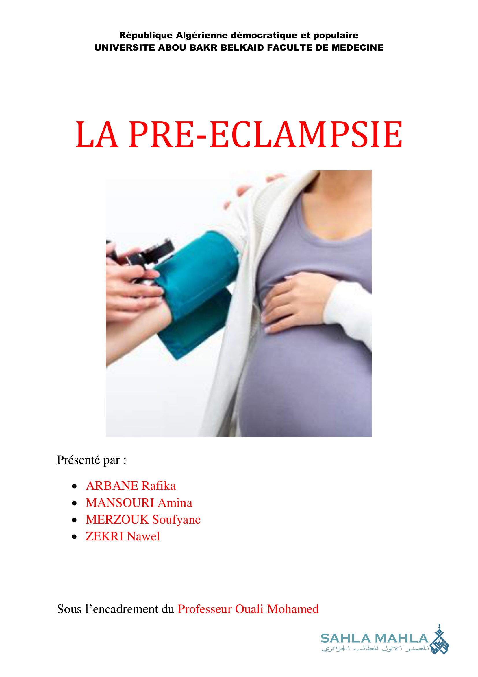 LA PRE-ECLAMPSIE