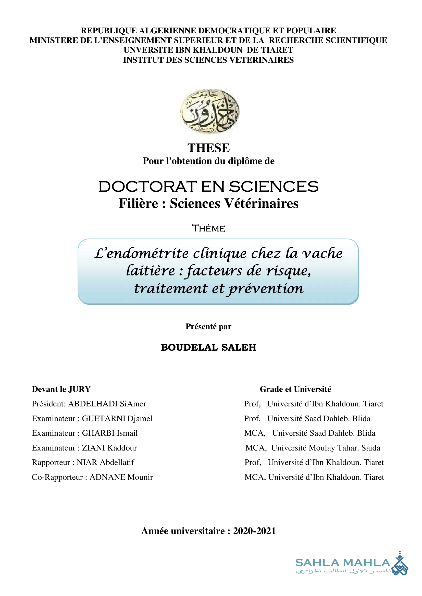 L'endométríte clinique chez la vache laitière: facteurs de risque, traitement et prévention