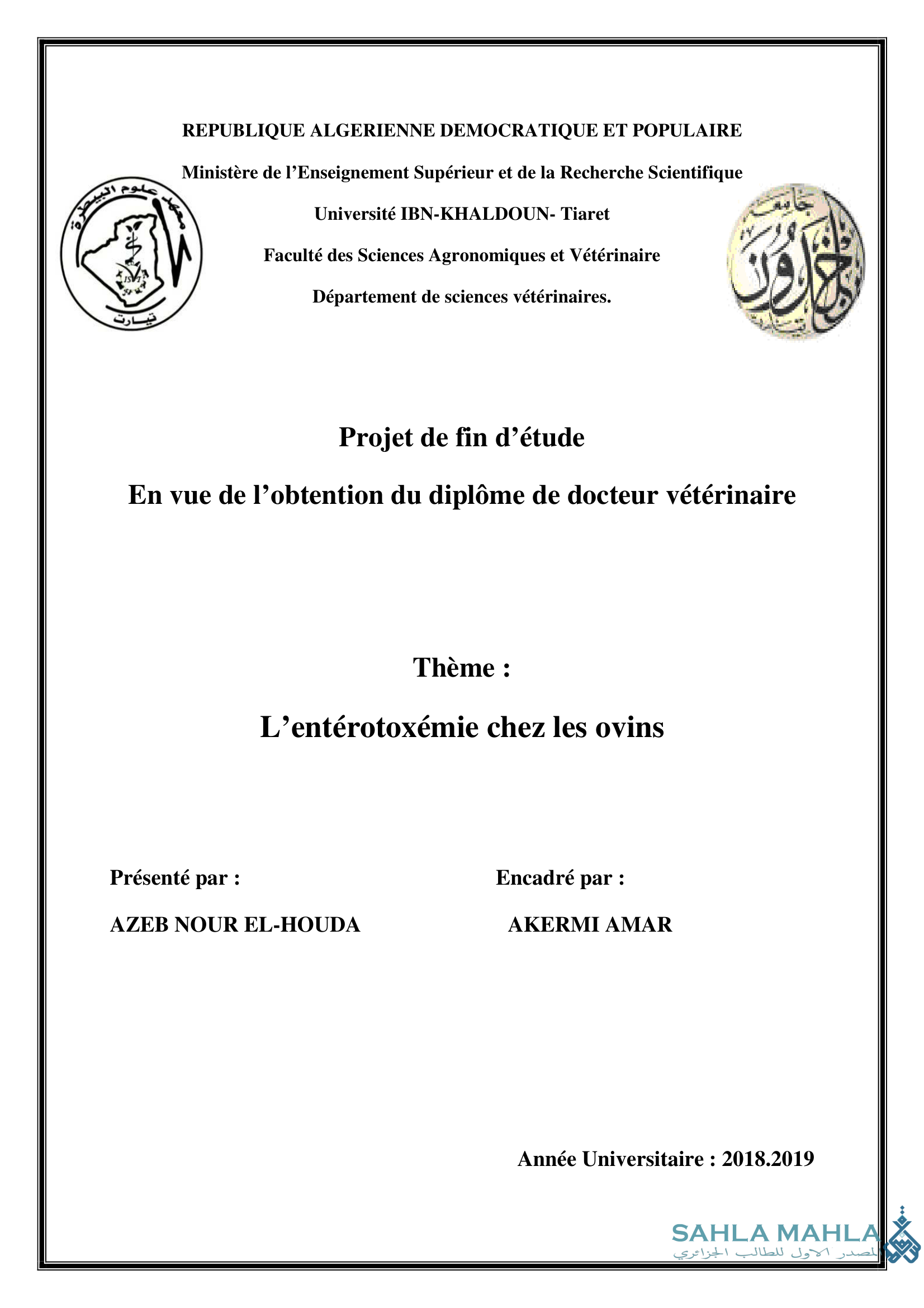 L'entérotoxémie chez les ovins