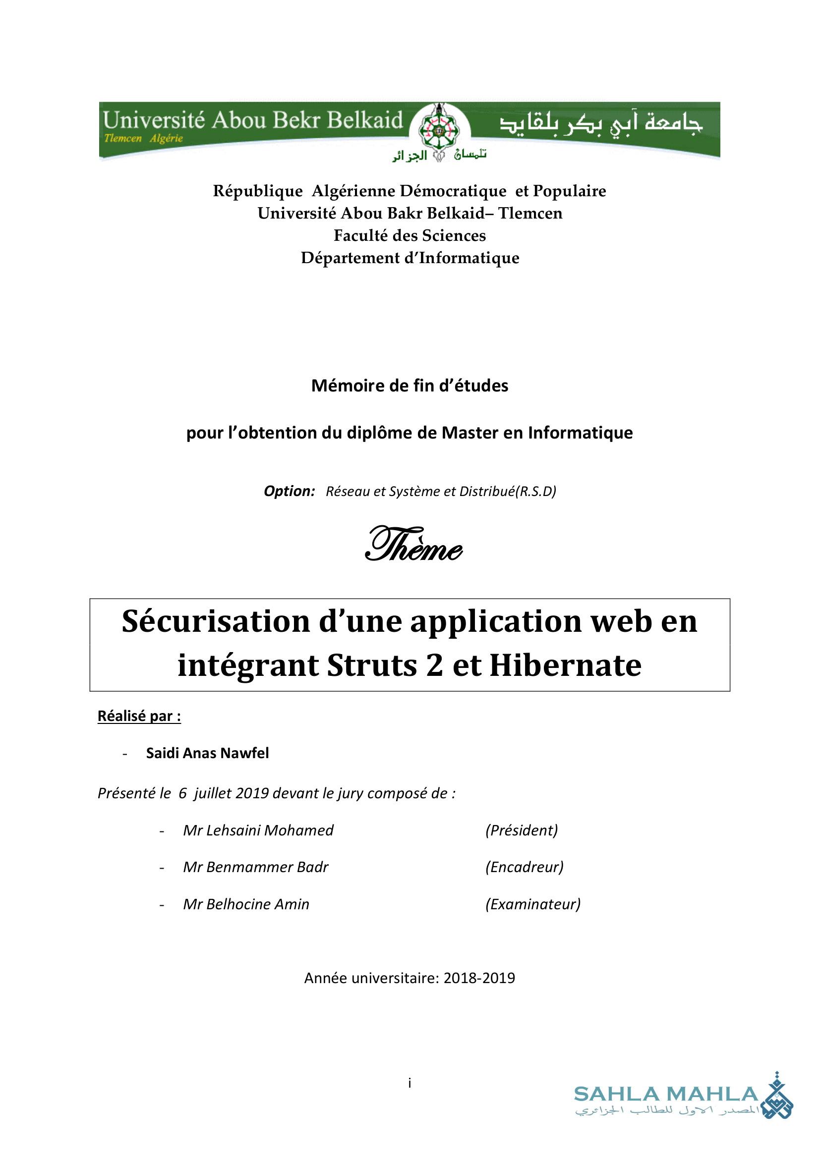 Sécurisation d'une application web en intégrant Struts 2 et Hibernate