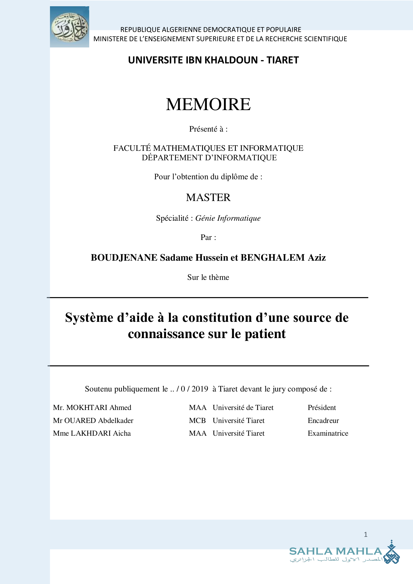 Système d'aide à la constitution d'une source de connaissance sur le patient